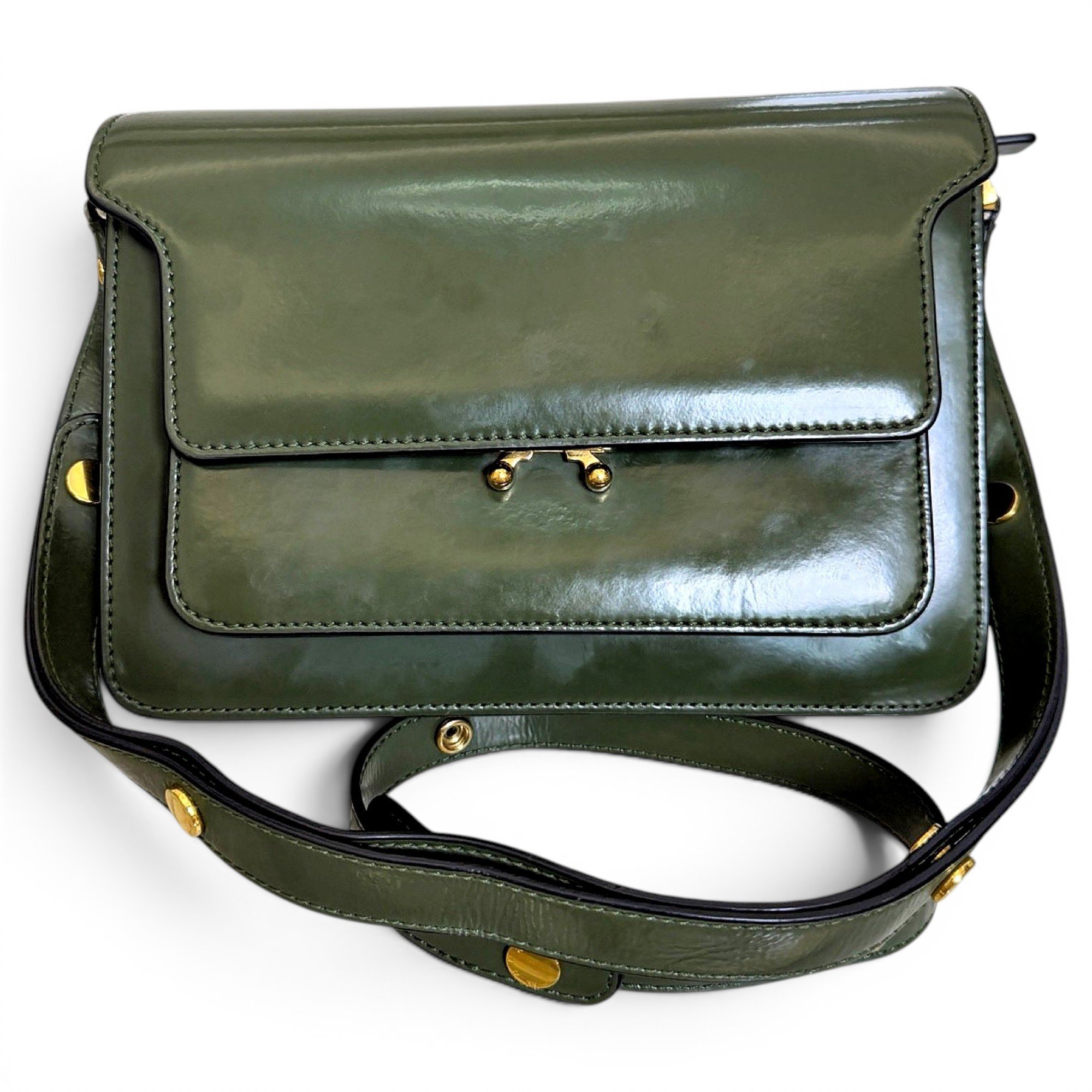 Trunk leather handbag