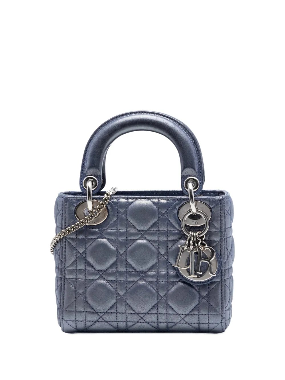 2016 Mini Iridescent Lambskin Cannage Lady Dior satchel
