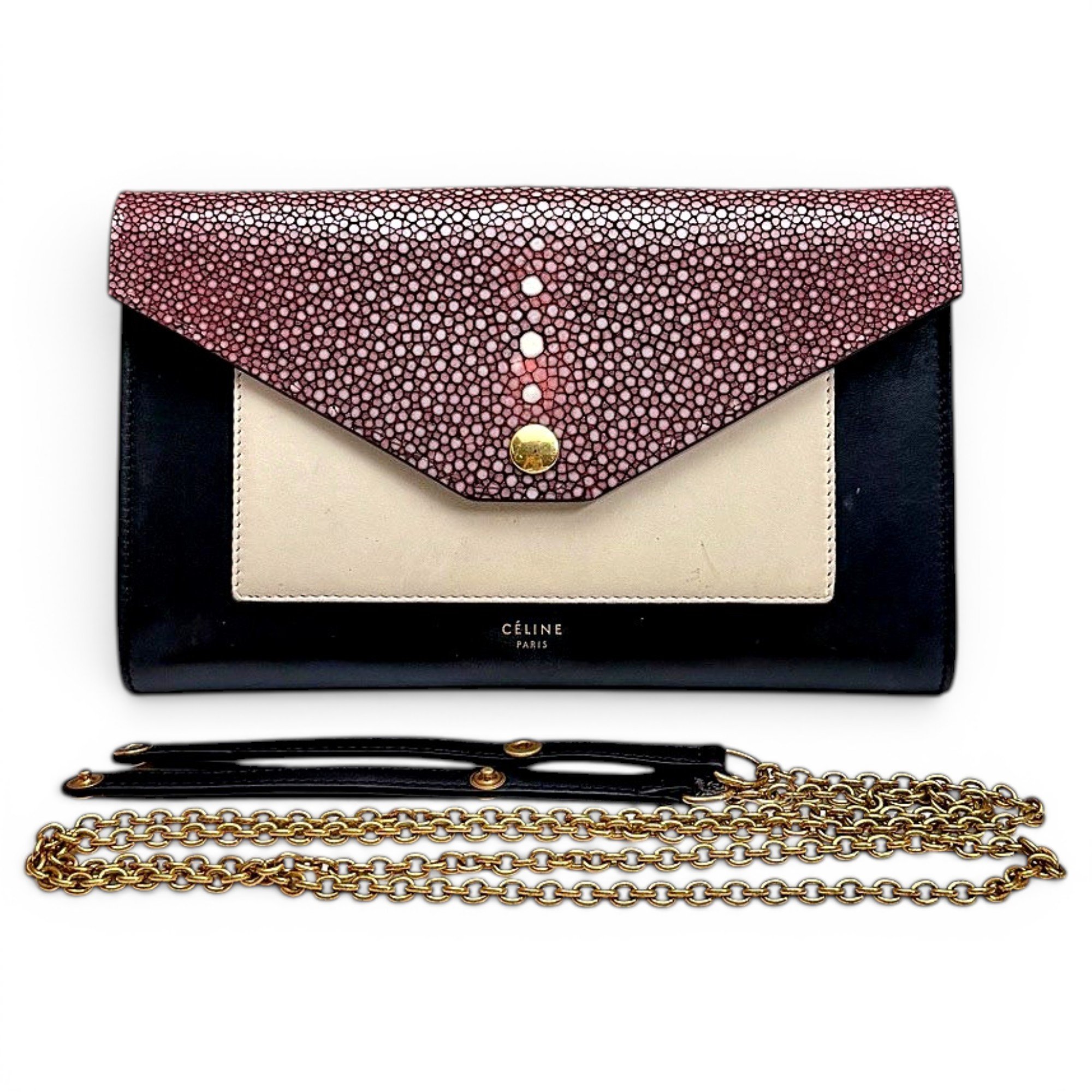 Pocket leather crossbody bag