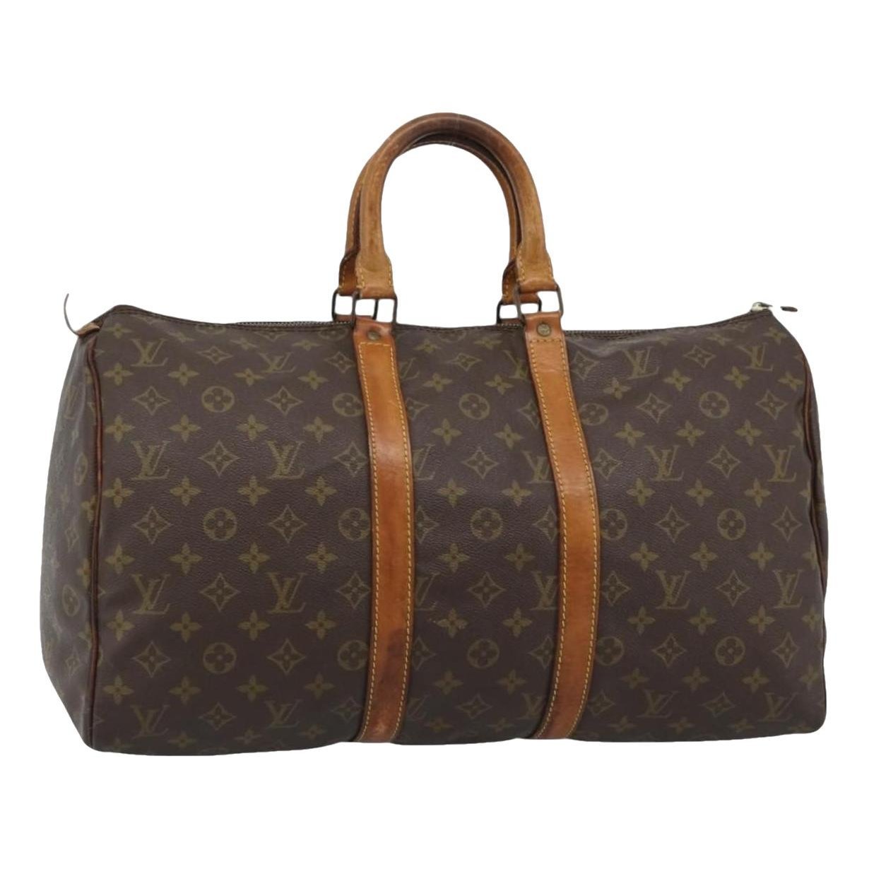 Keepall leather travel bag