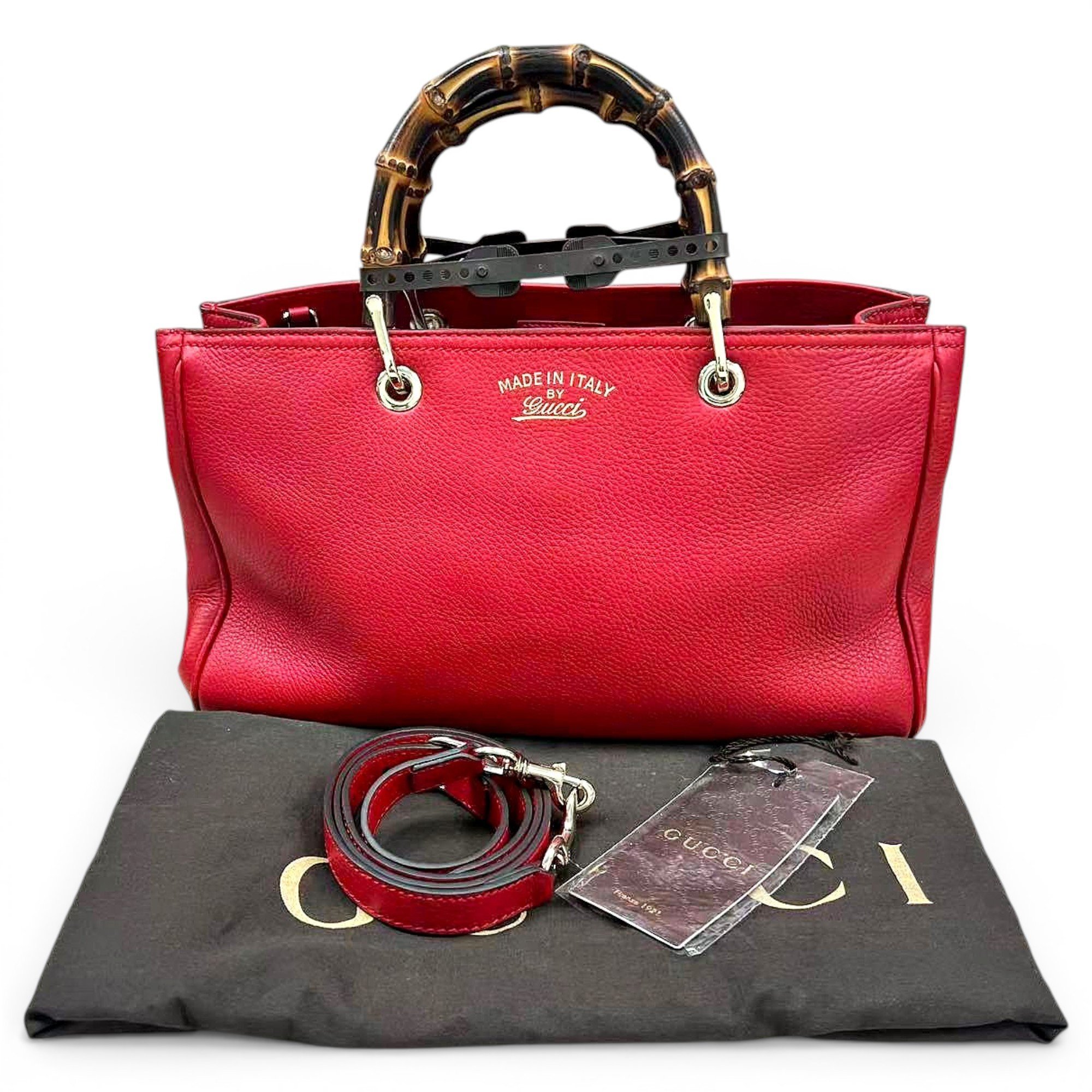 Bamboo Shopper leather tote