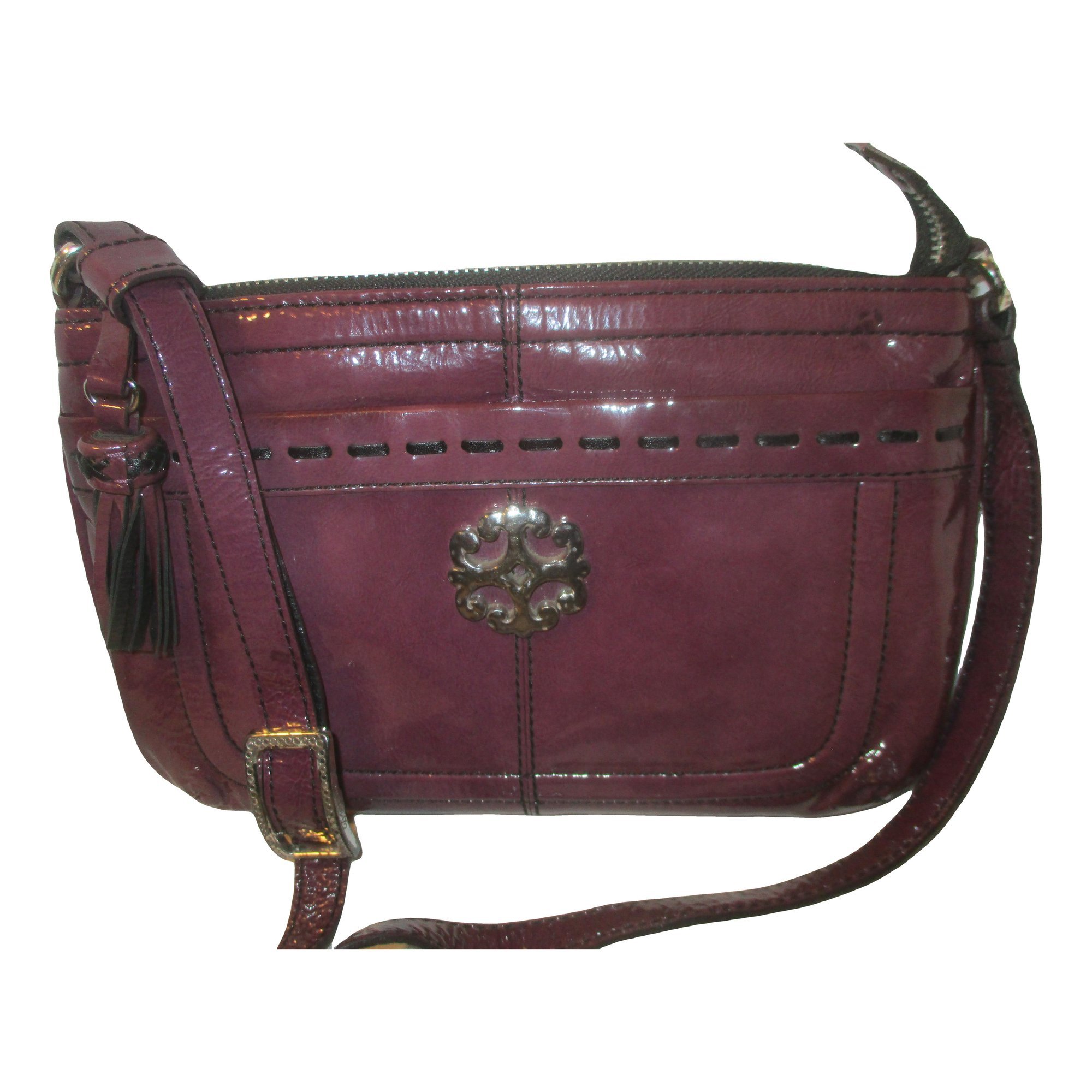 Patent leather crossbody bag