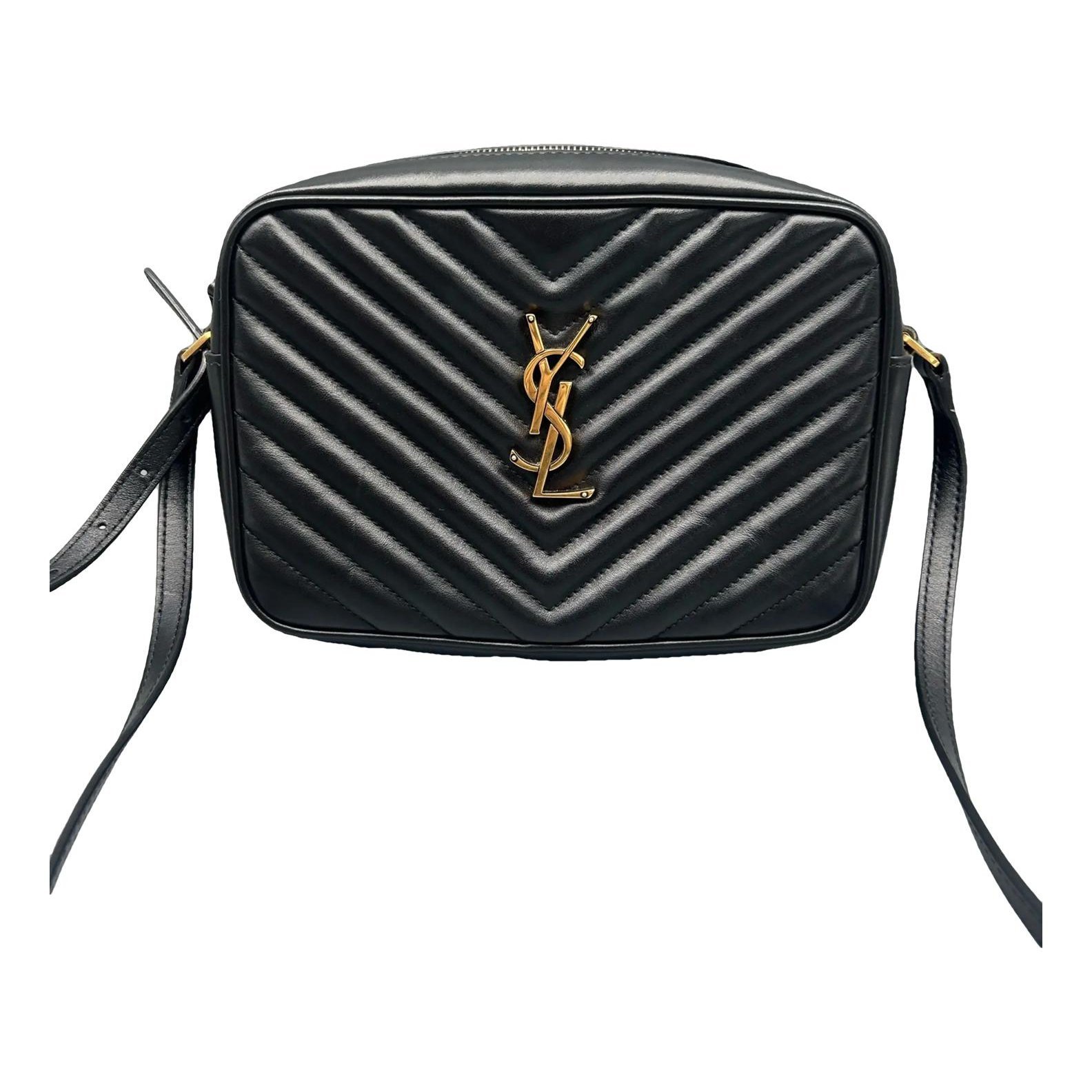 Camera Lou leather crossbody bag