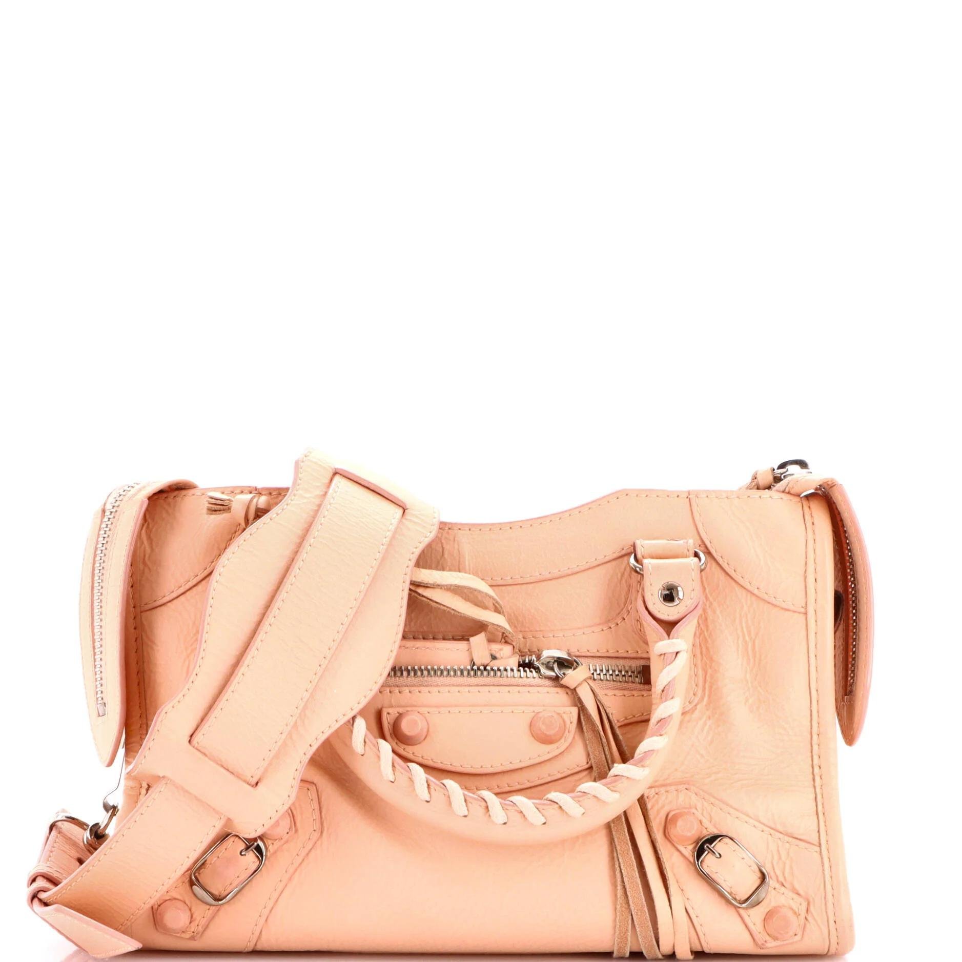 City leather satchel