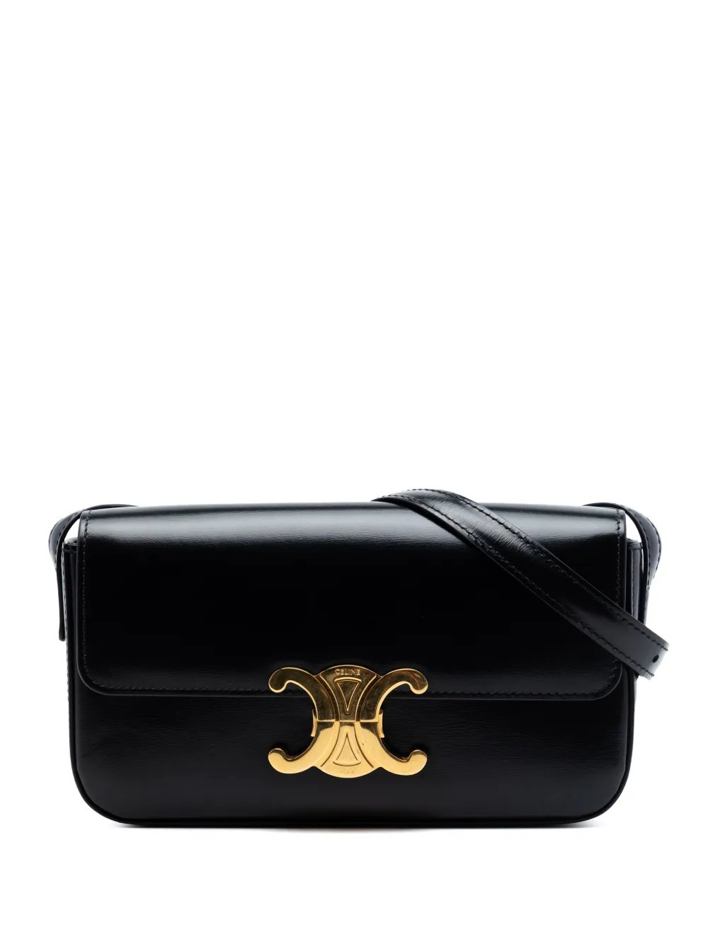 Celine 2021 Shiny Calfskin Triomphe Claude shoulder bag