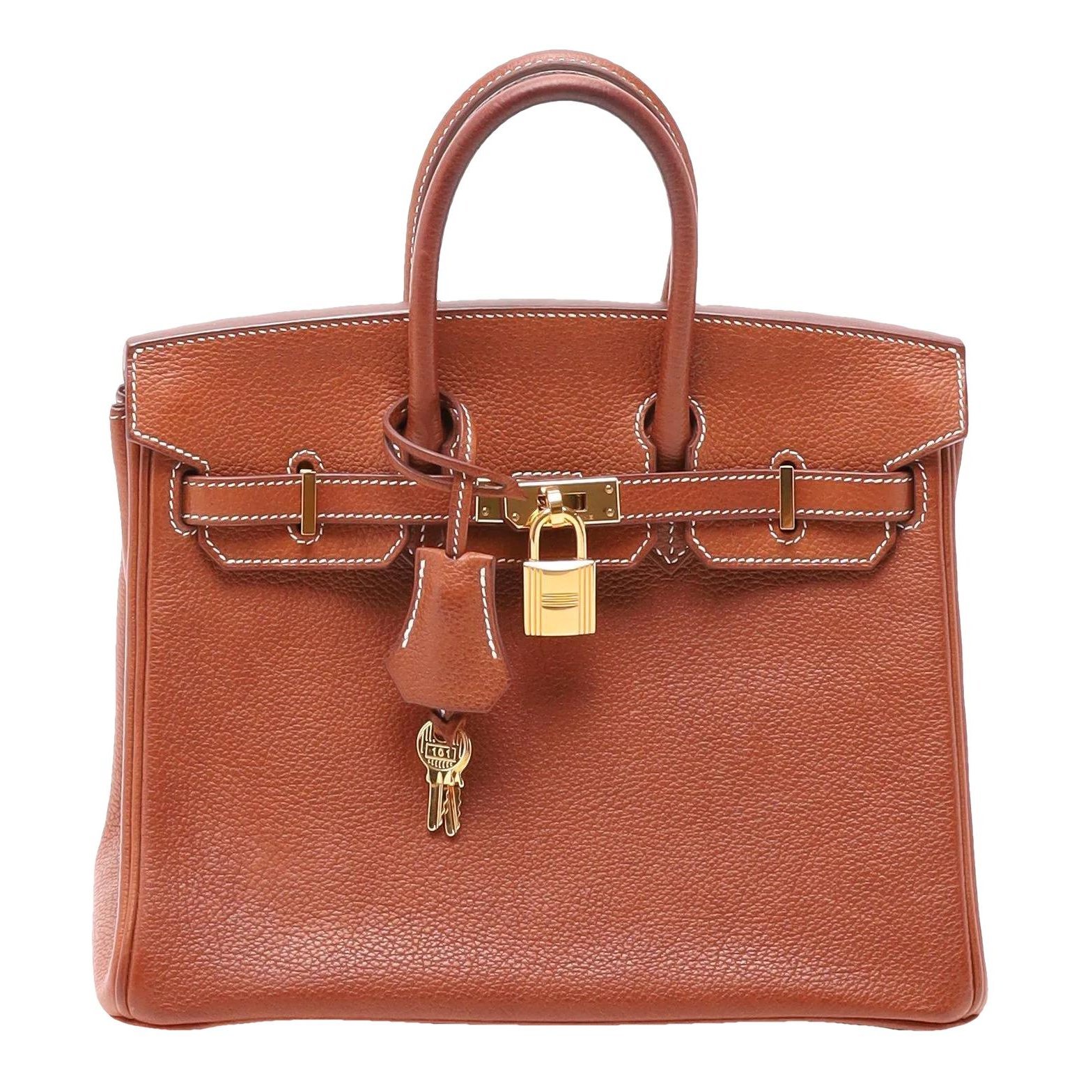 Birkin 25 leather handbag