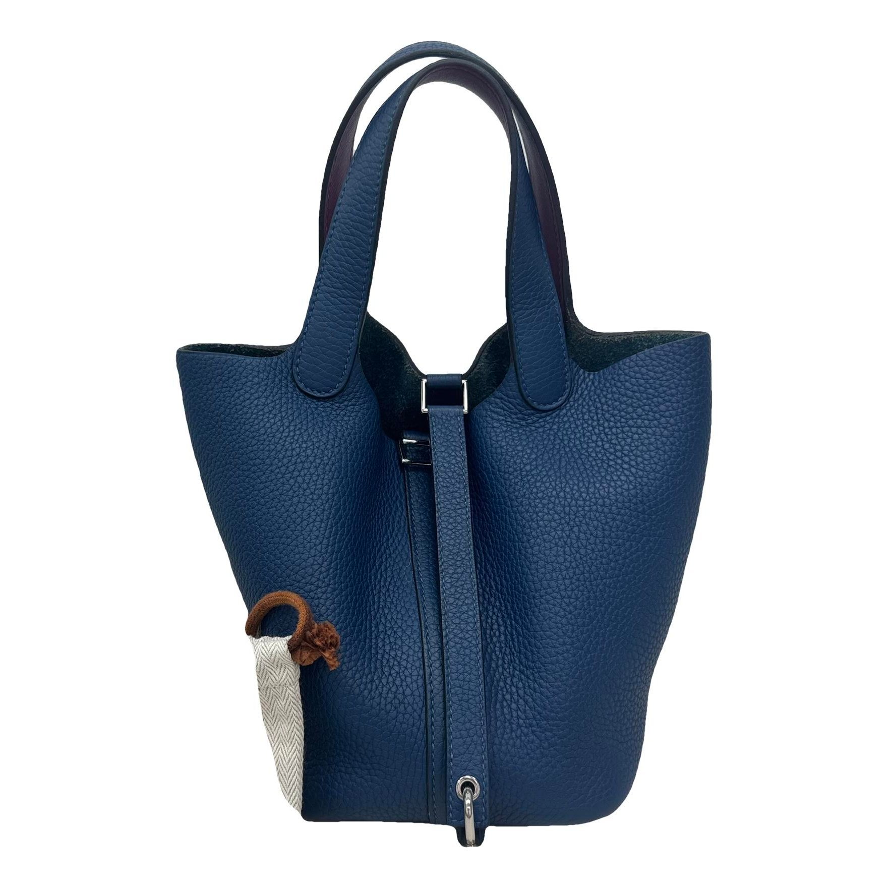 Picotin leather tote