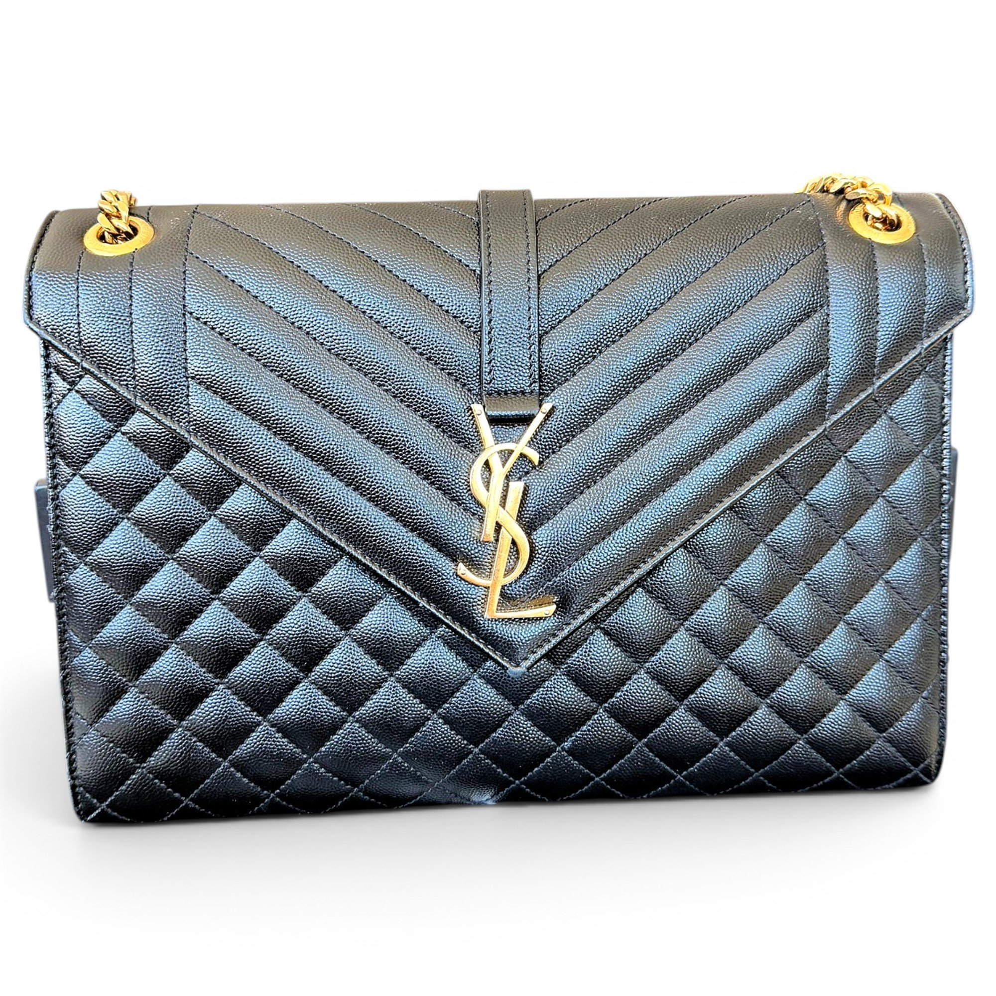 Envelope leather handbag