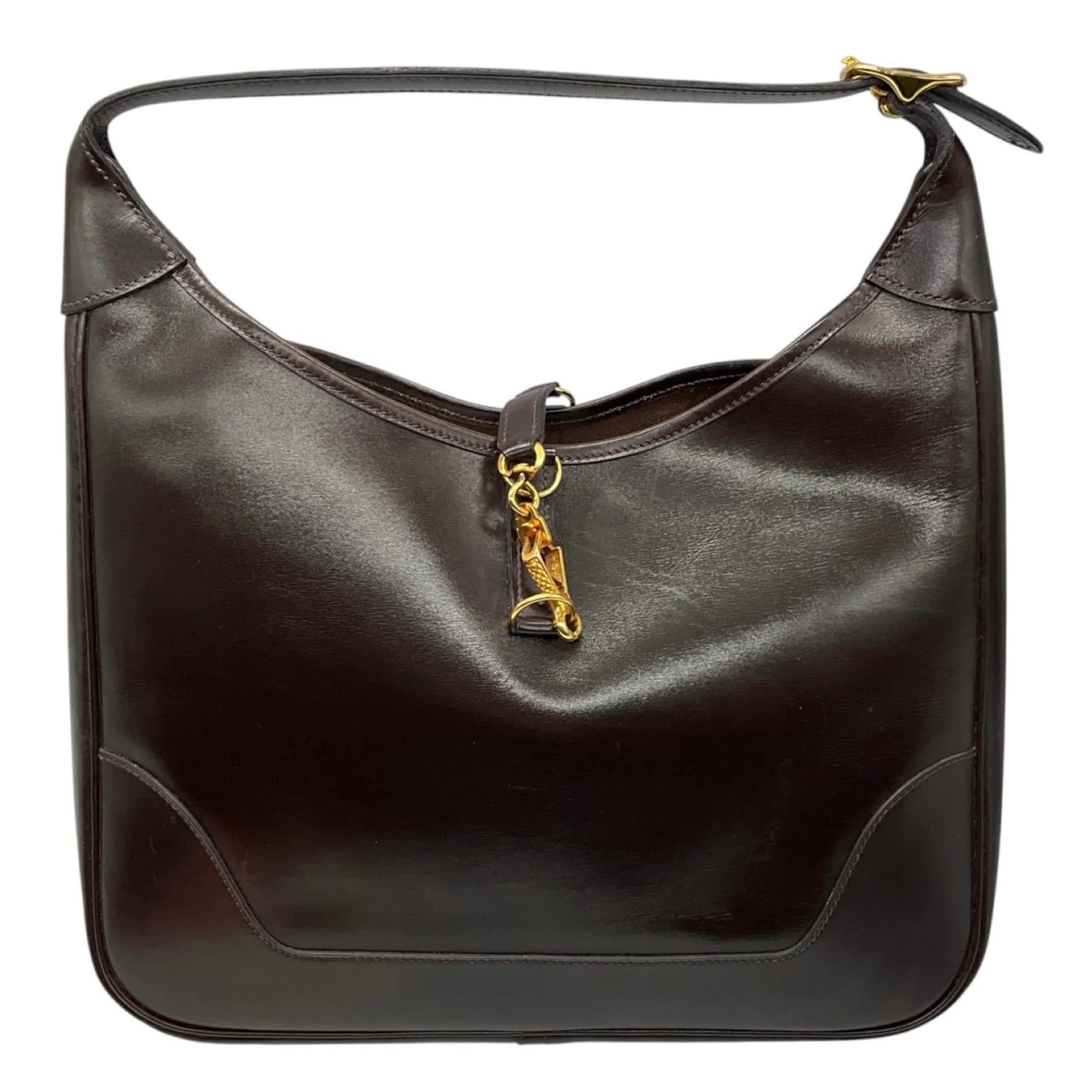 Trim leather handbag