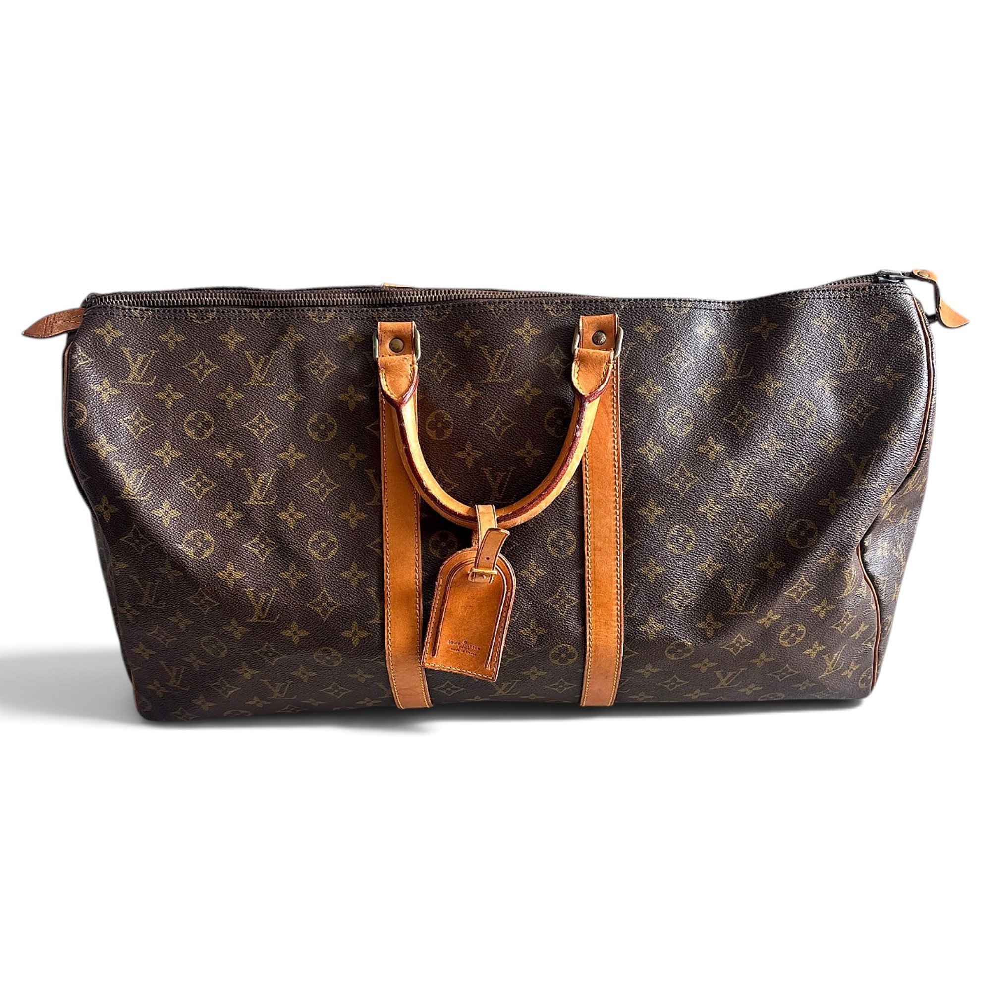Keepall leather travel bag