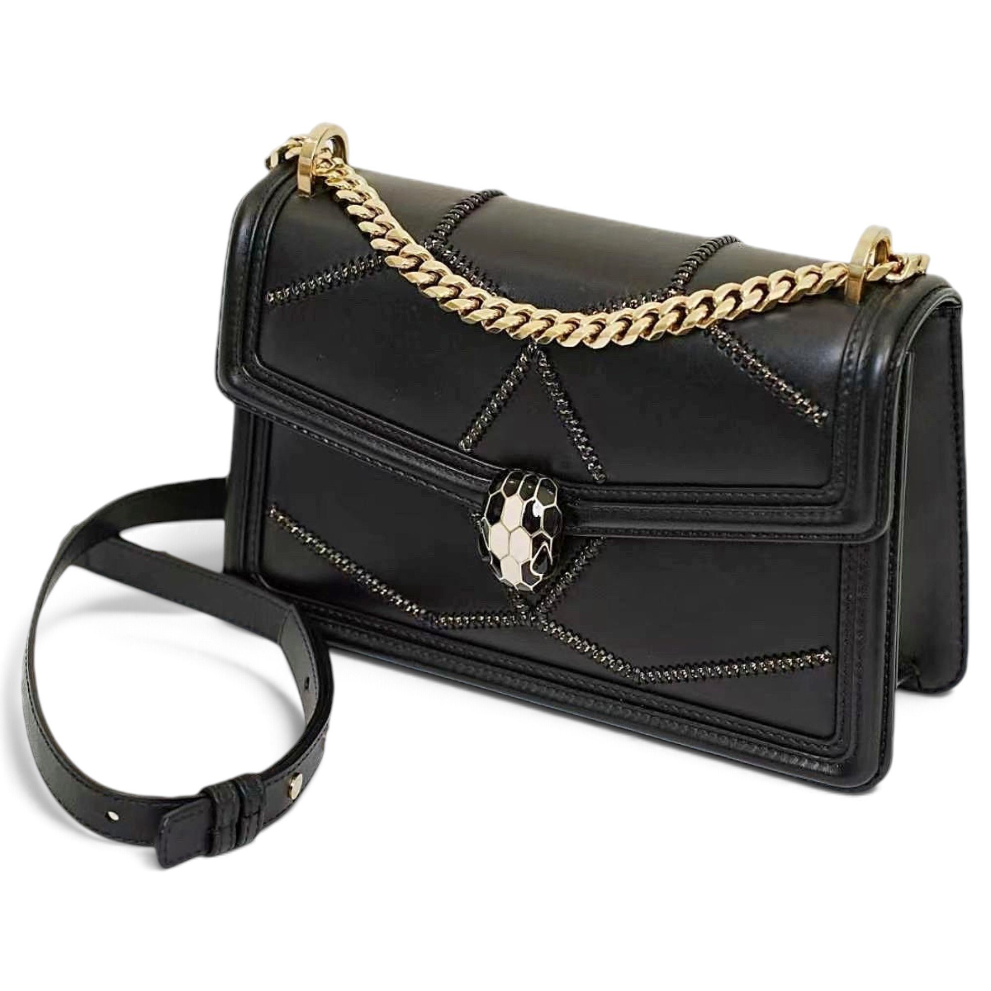 Serpenti leather handbag
