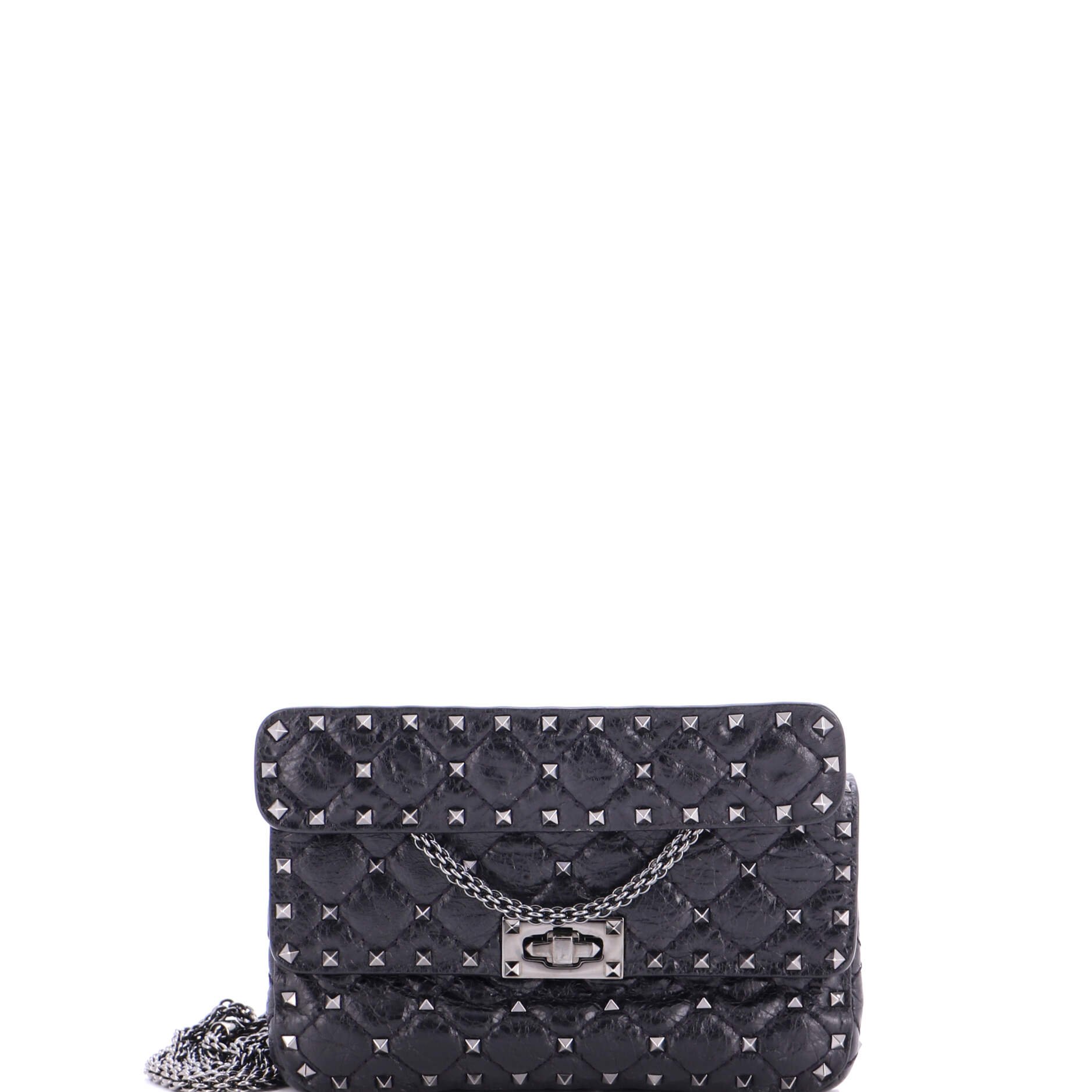 Valentino Garavani Rockstud Spike Flap Bag Quilted Leather Small