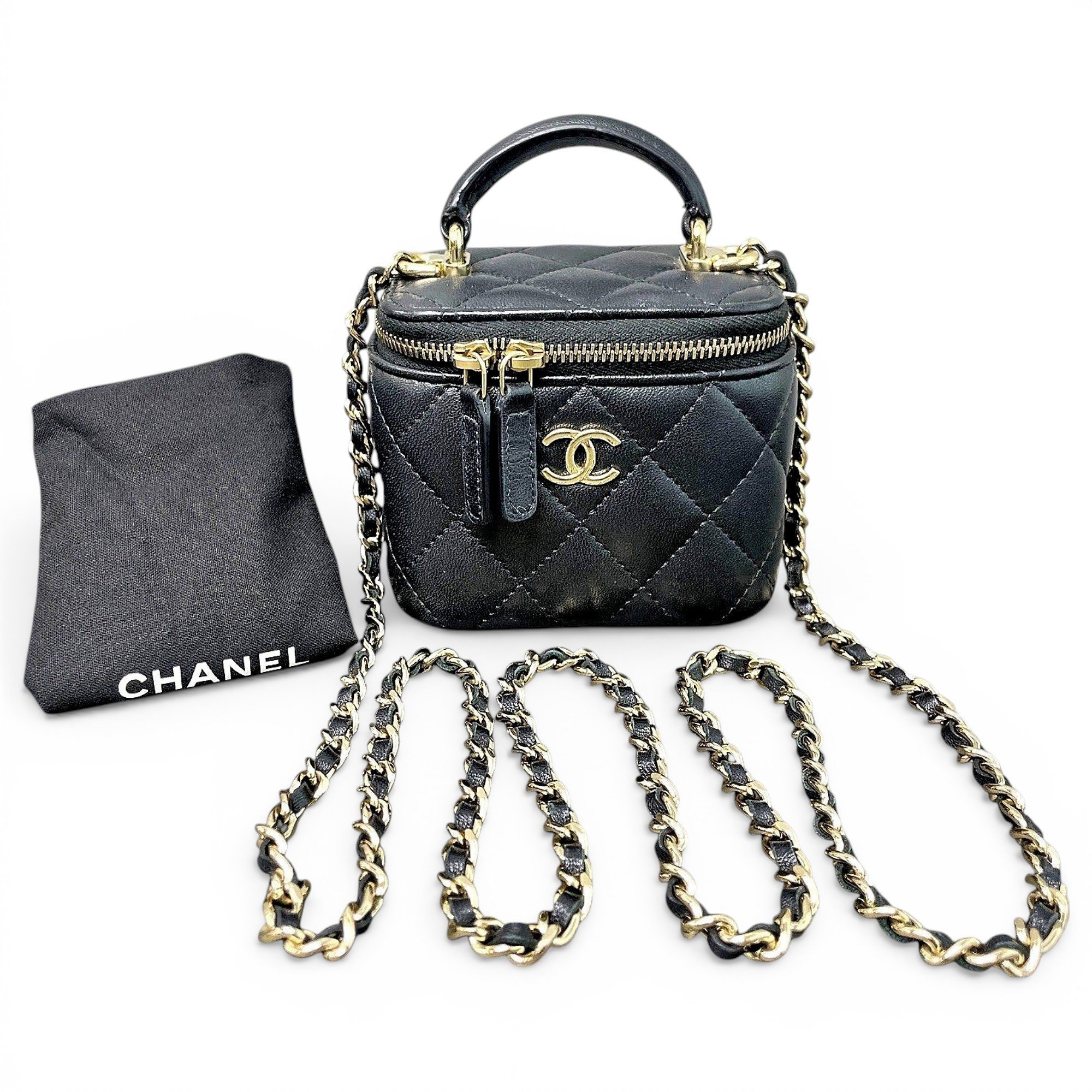 Trendy CC Vanity leather handbag