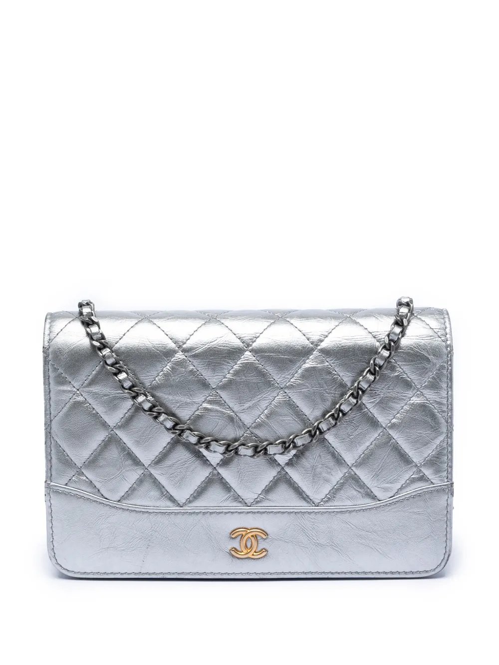 2017-2018 Quilted Aged Calfskin Gabrielle Wallet On Chain crossbody bag