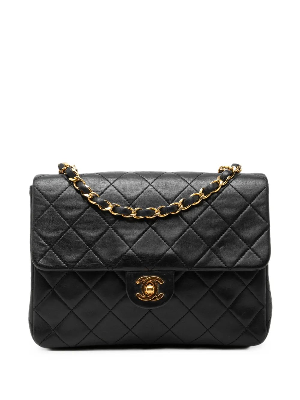 1989-1991 Small Square Quilted Lambskin Flap crossbody bag
