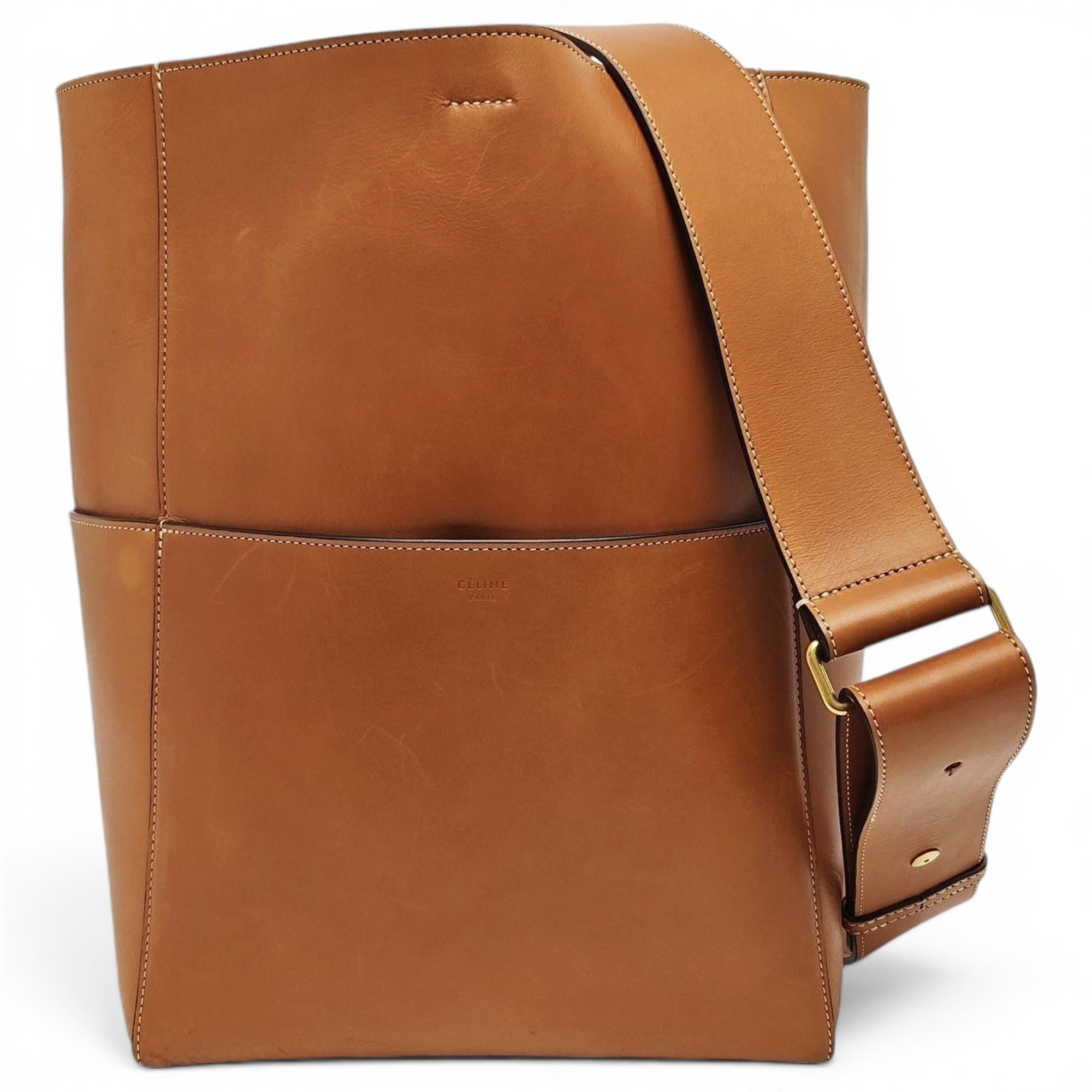 Seau Sangle leather handbag