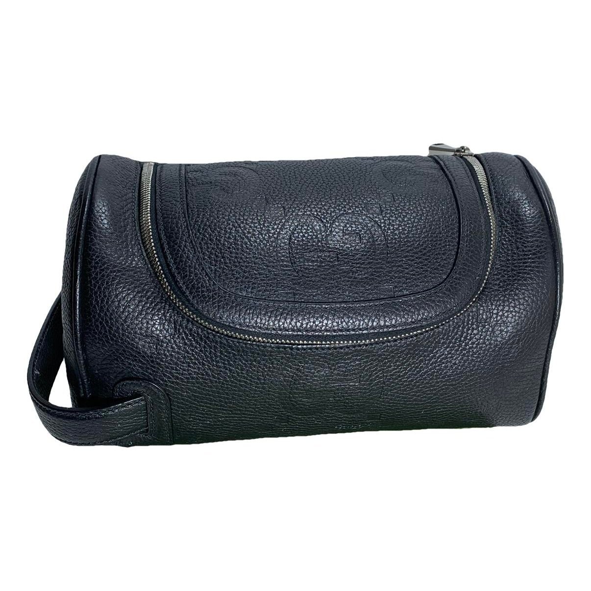 Leather clutch bag