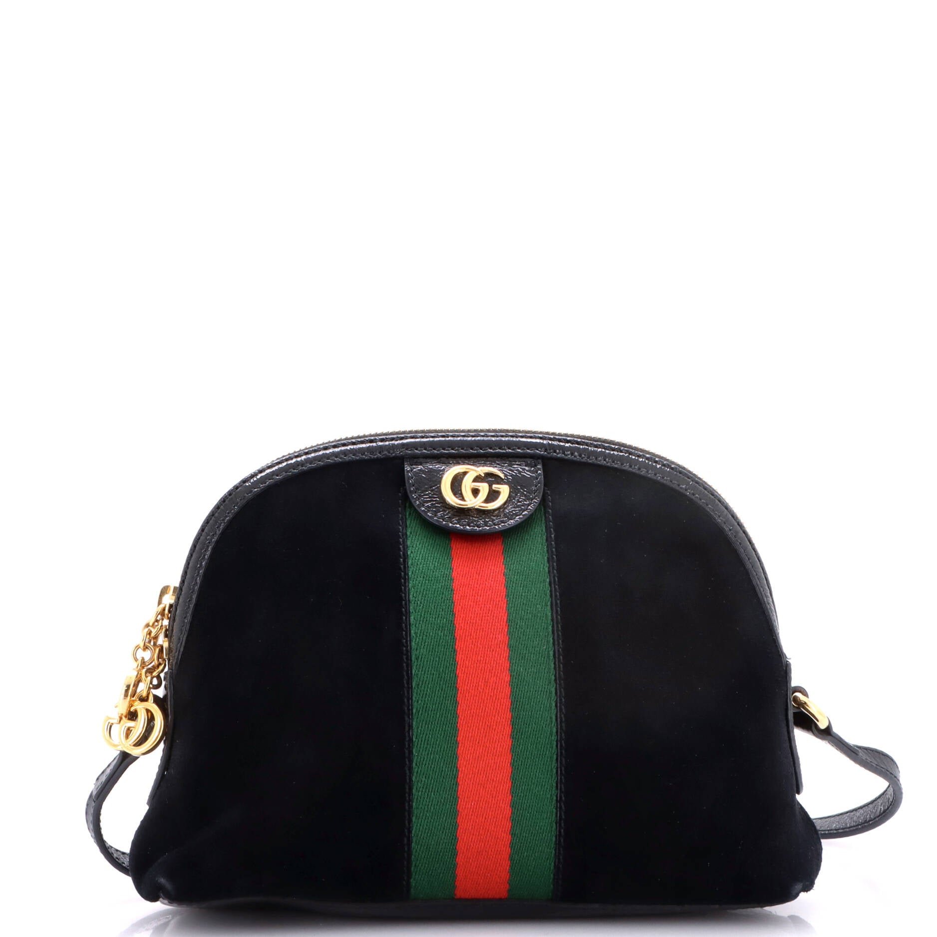 Ophidia Dome Shoulder Bag Suede Small