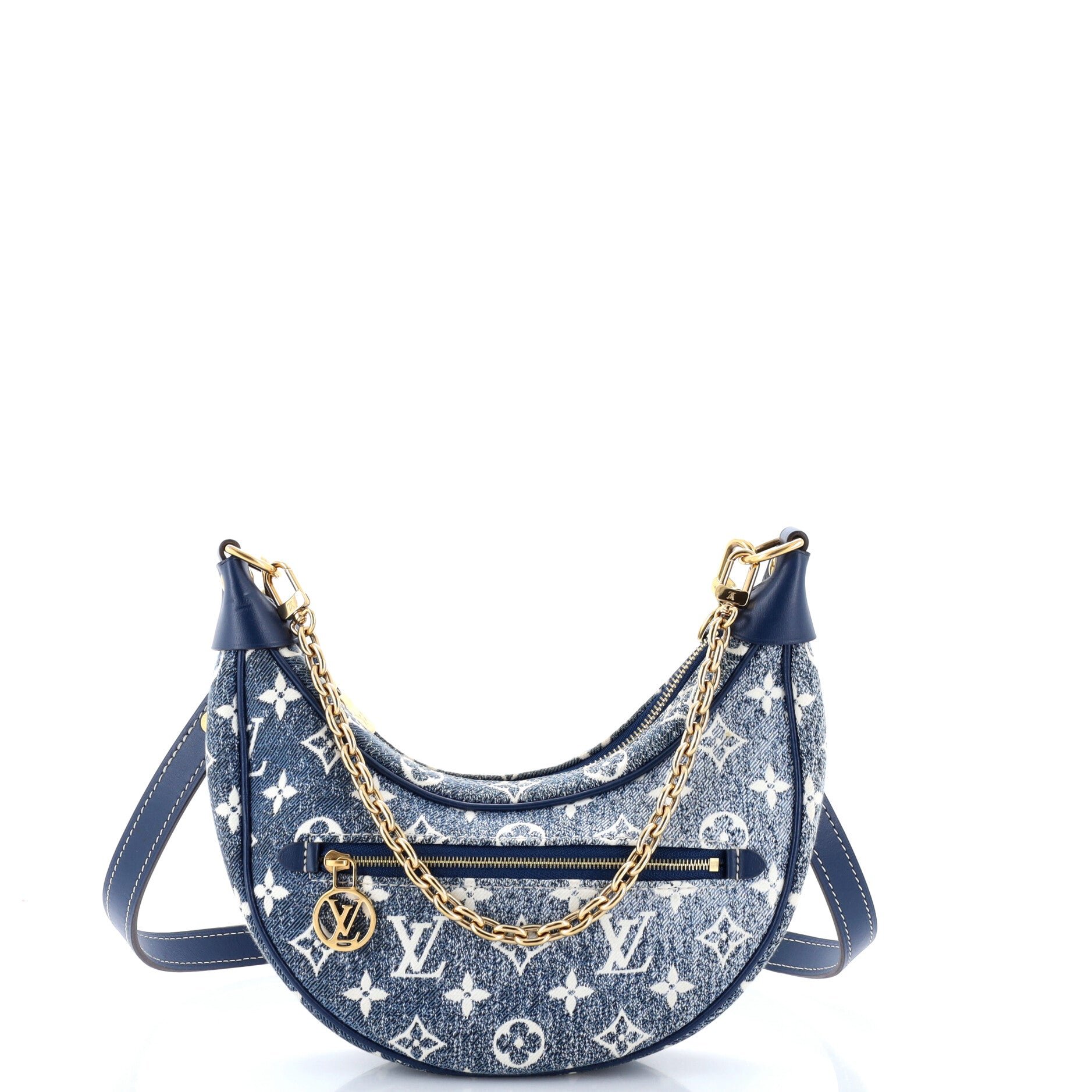 Loop Handbag Monogram Jacquard Denim