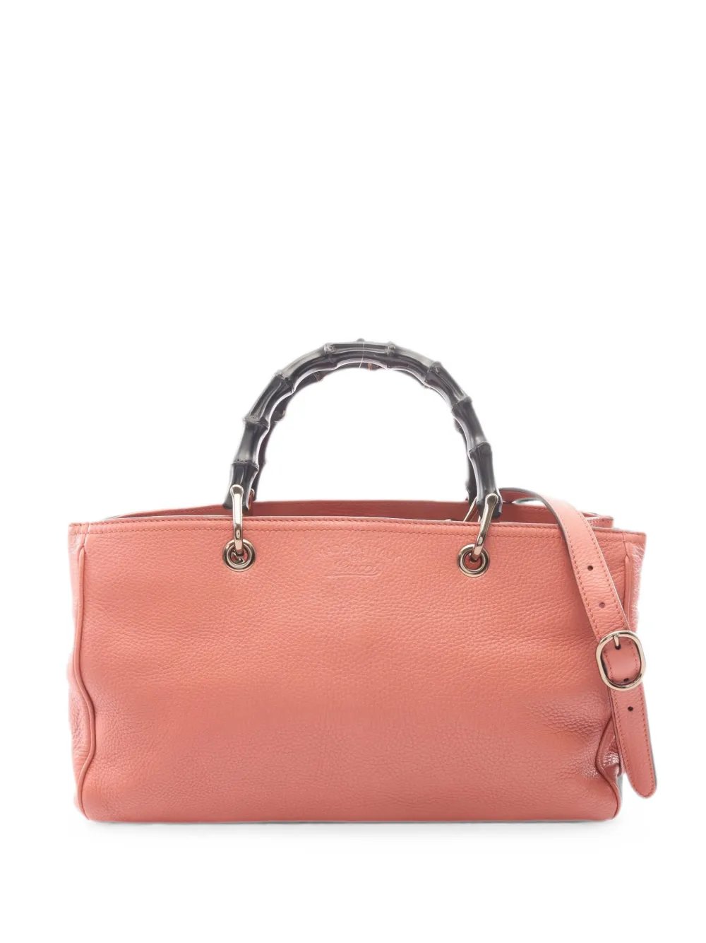 2000s Bamboo top-handle tote bag