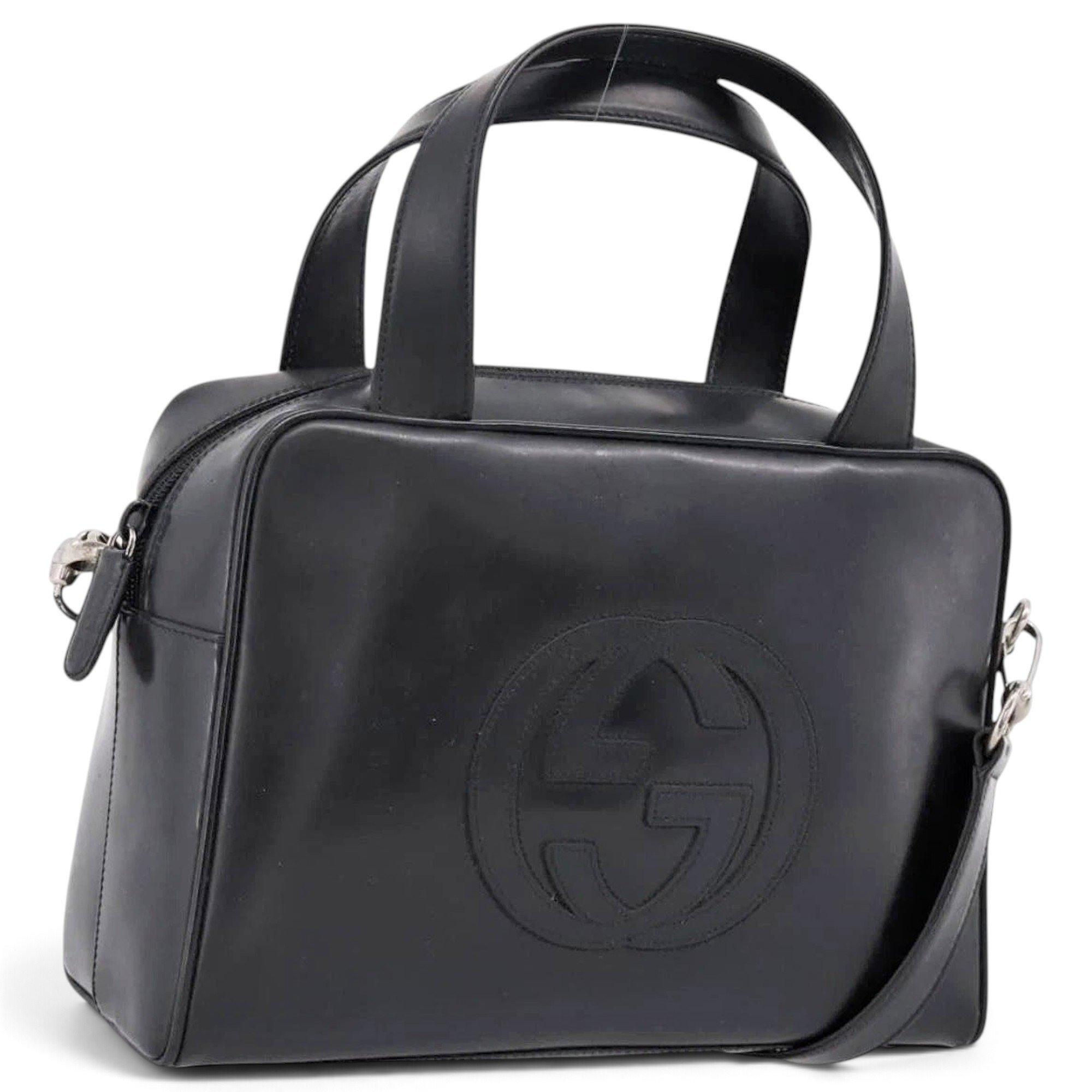 Patent leather handbag