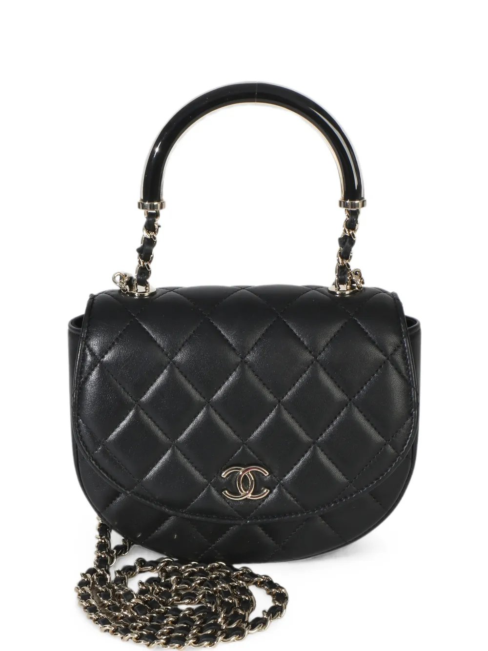2021-2025 CC Half Moon quilted shoulder bag