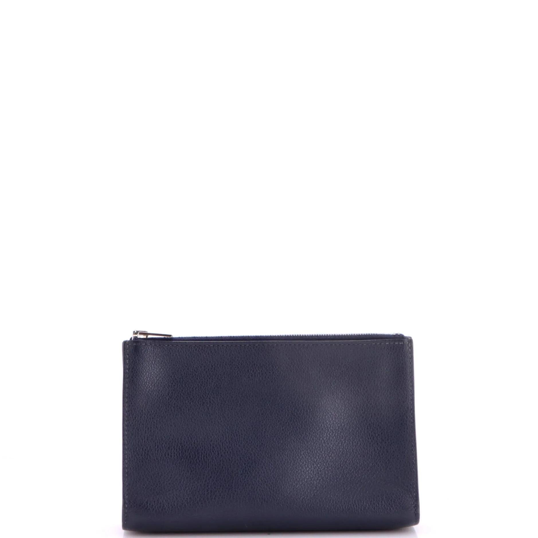 Leather clutch bag