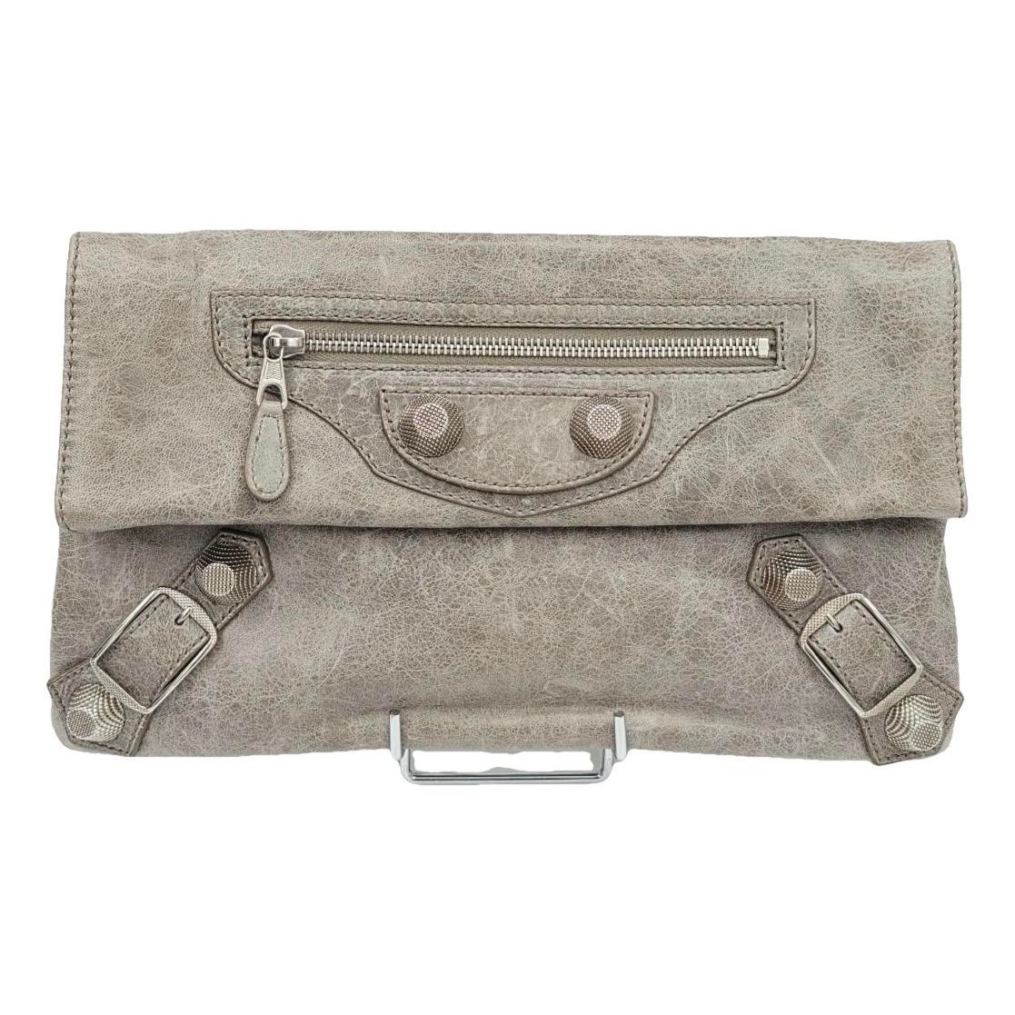 Envelop leather clutch bag
