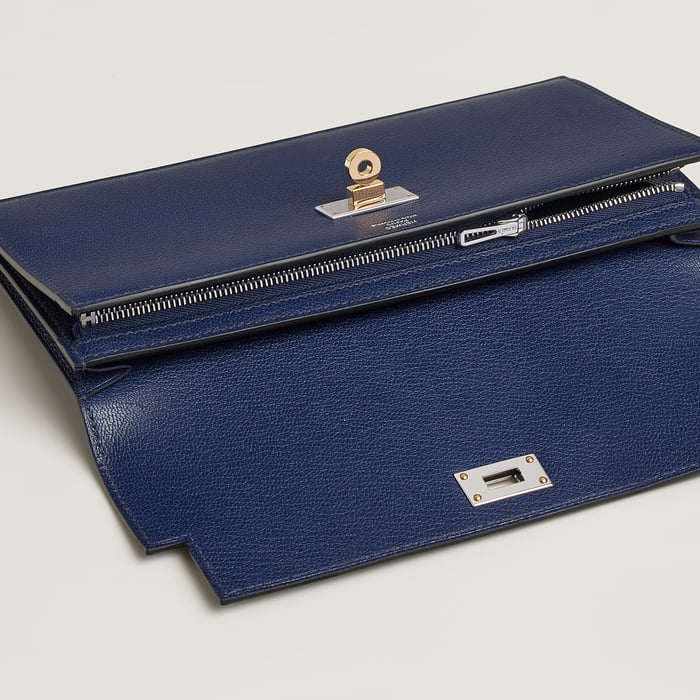Bleu Saphir Kelly Pocket Long Electrum Wallet