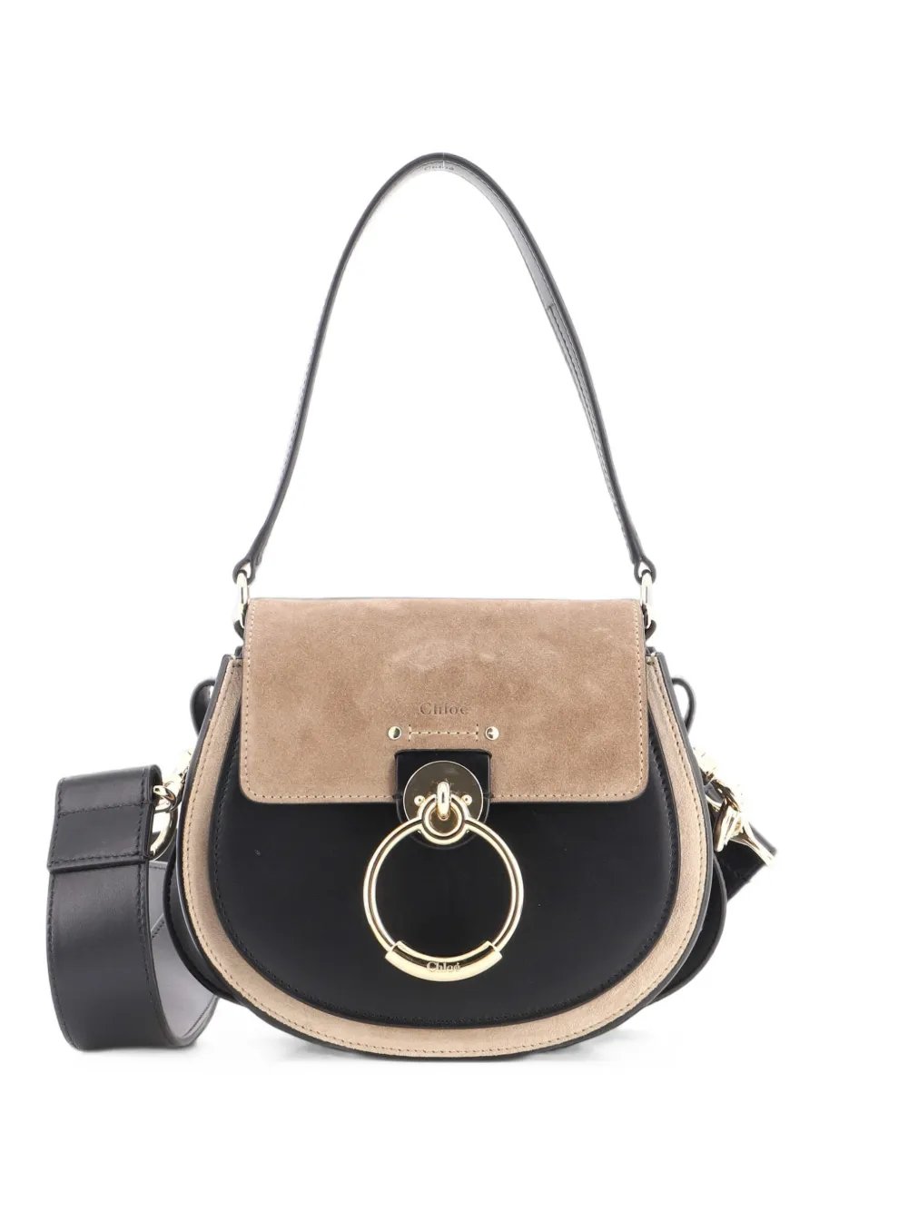 Tess Bag Suede with Leather Small shoulder bag
