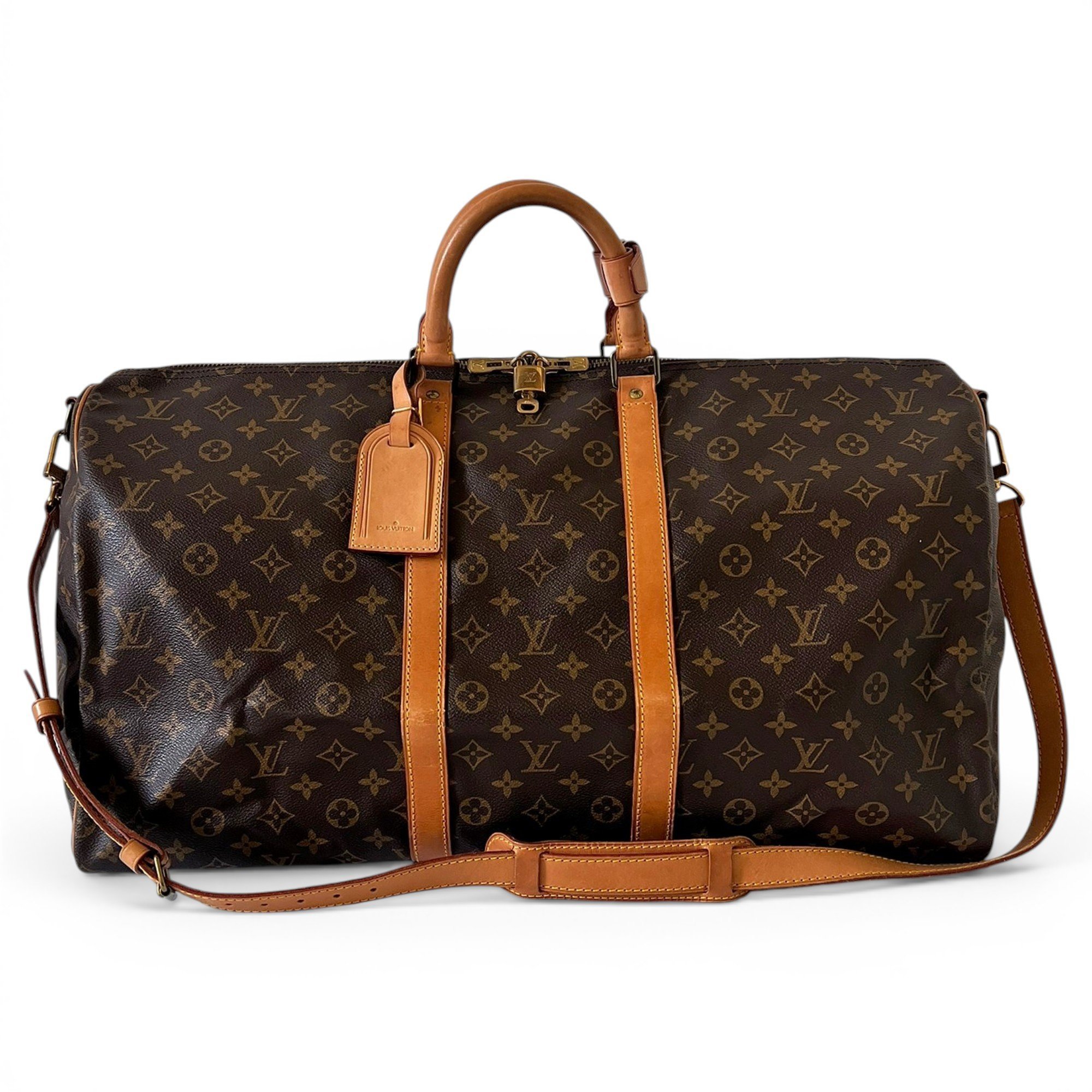 Keepall leather travel bag
