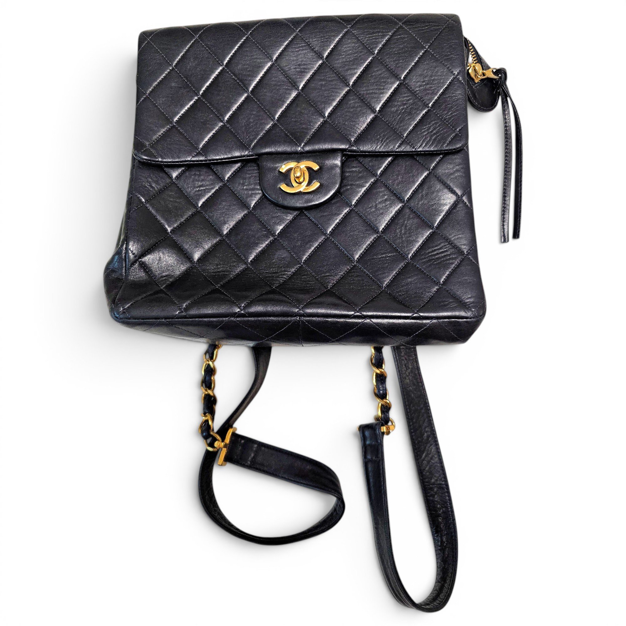 Leather backpack