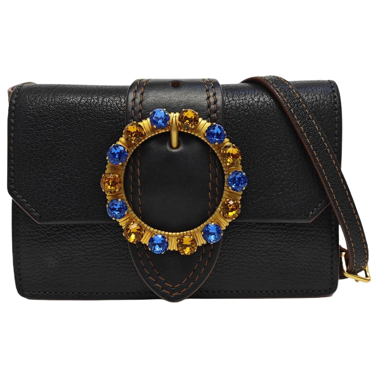My Miu leather crossbody bag