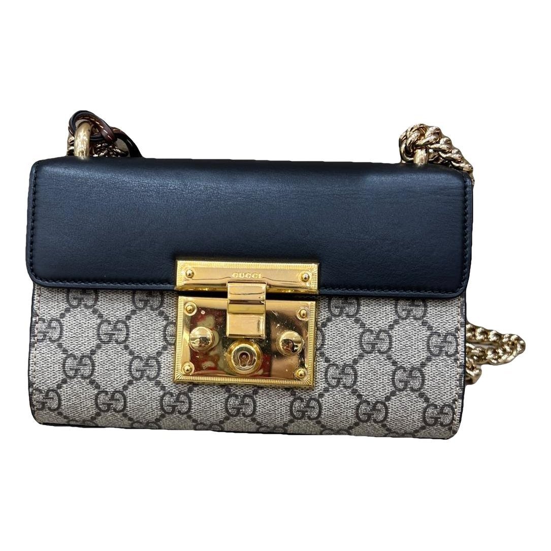 Padlock leather handbag
