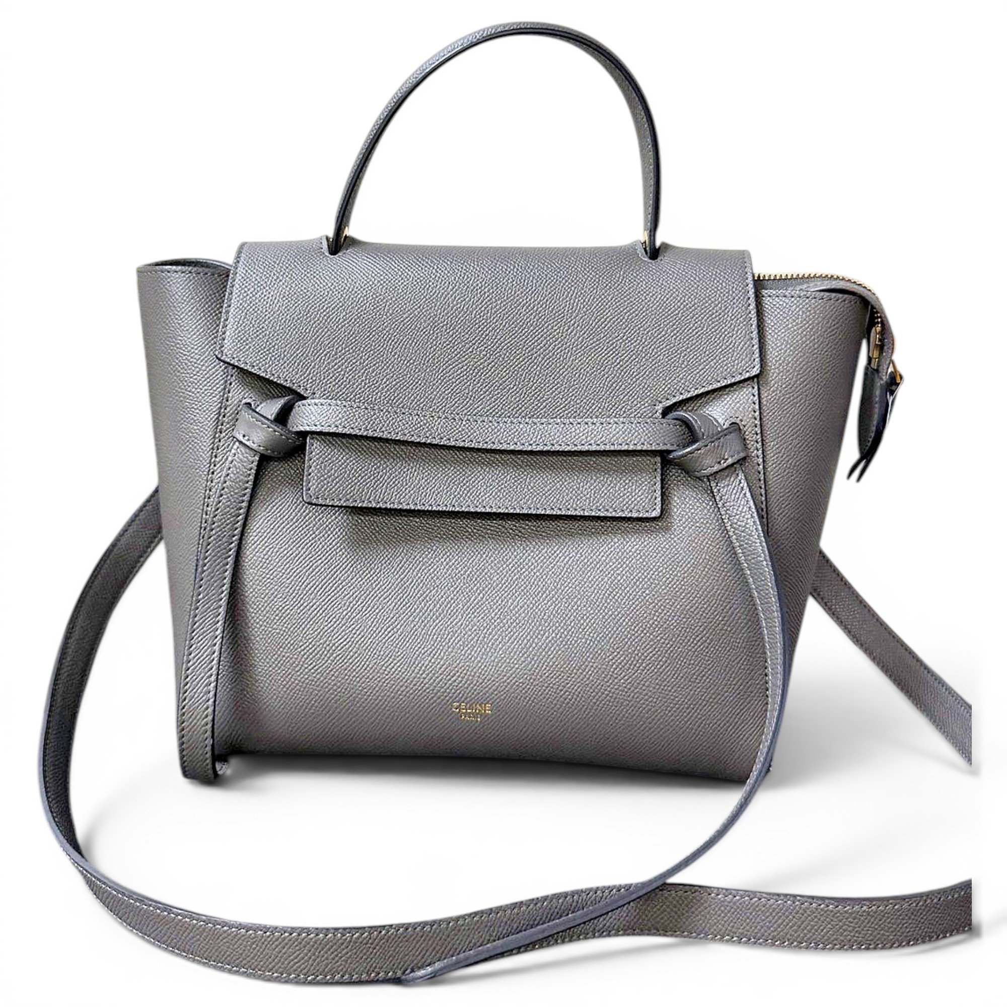 Belt leather handbag