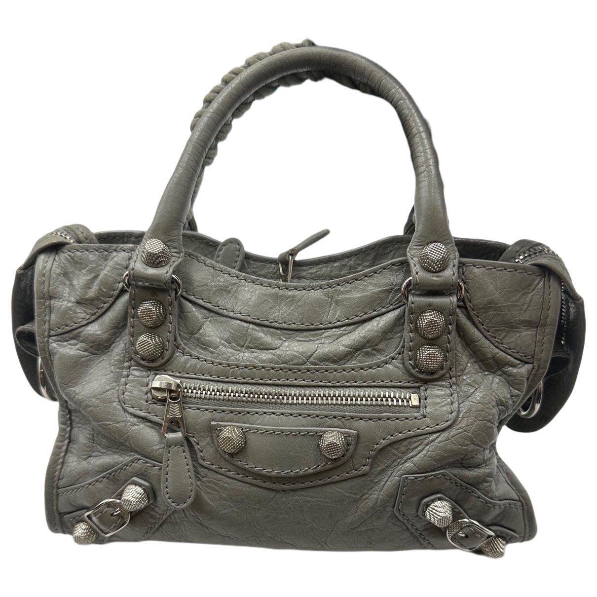 City leather handbag