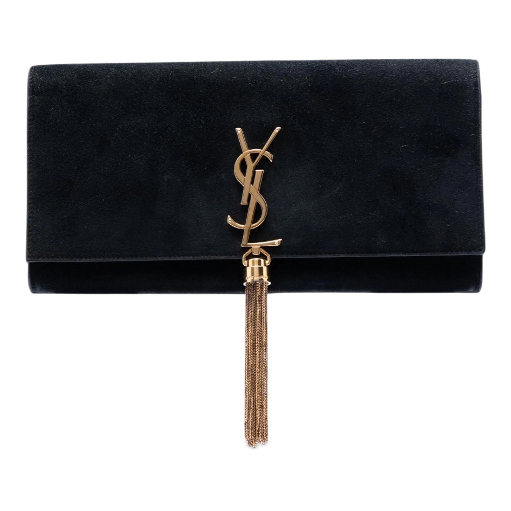 Leather clutch bag