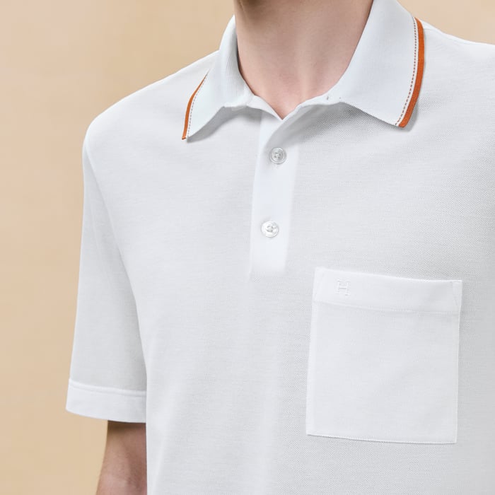 Blanc "Piqures Sellier" Polo Shirt