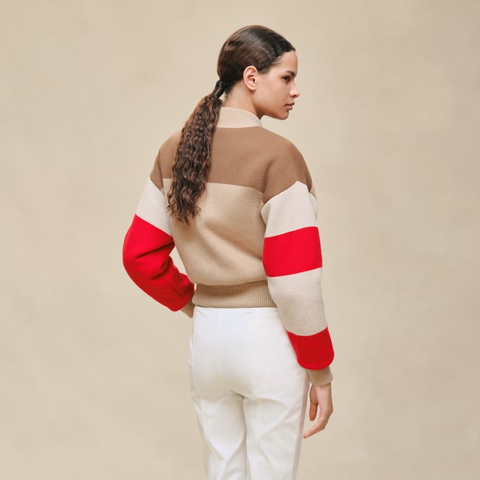 Beige Amande "Grand Manege" Quilted Jacket