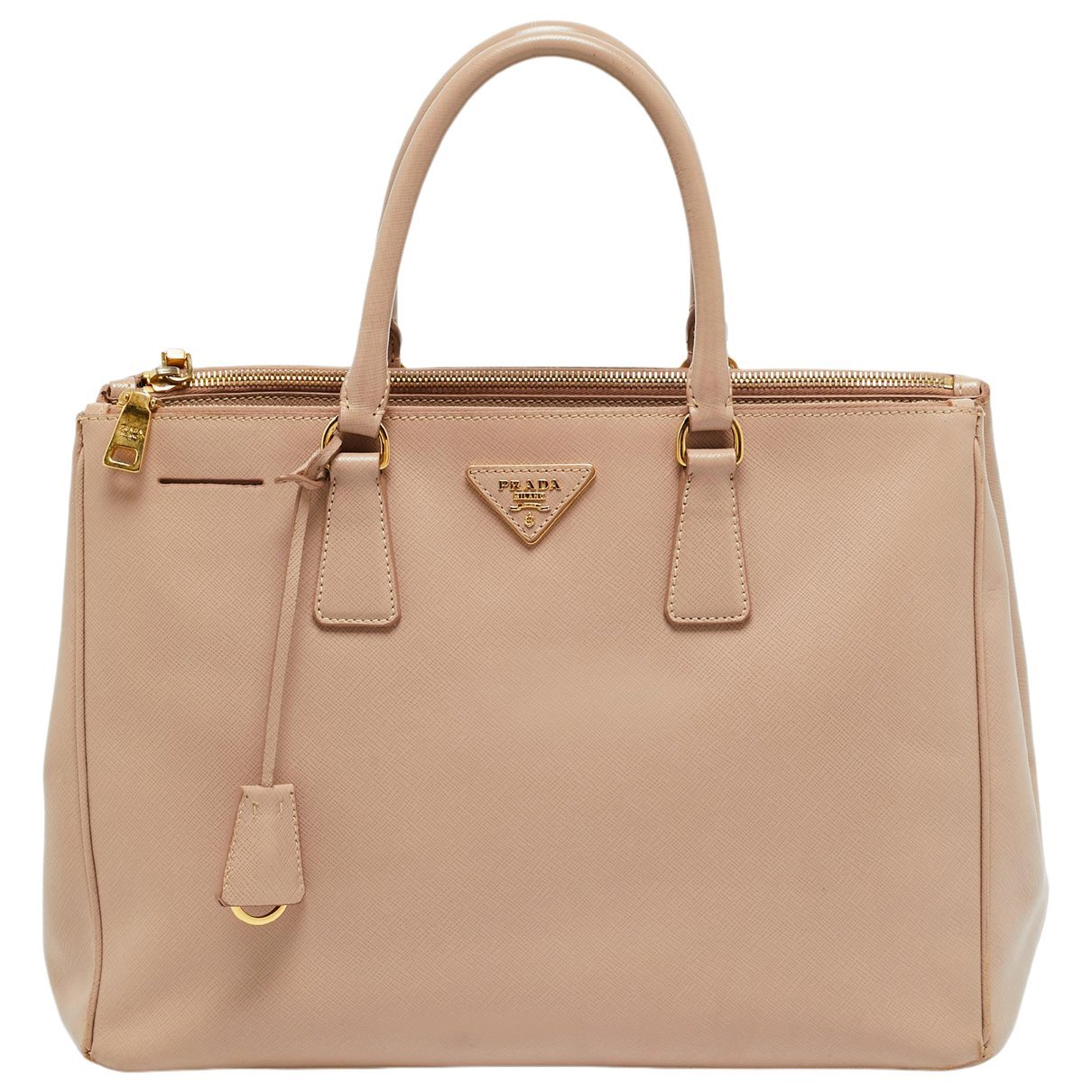 Double leather tote