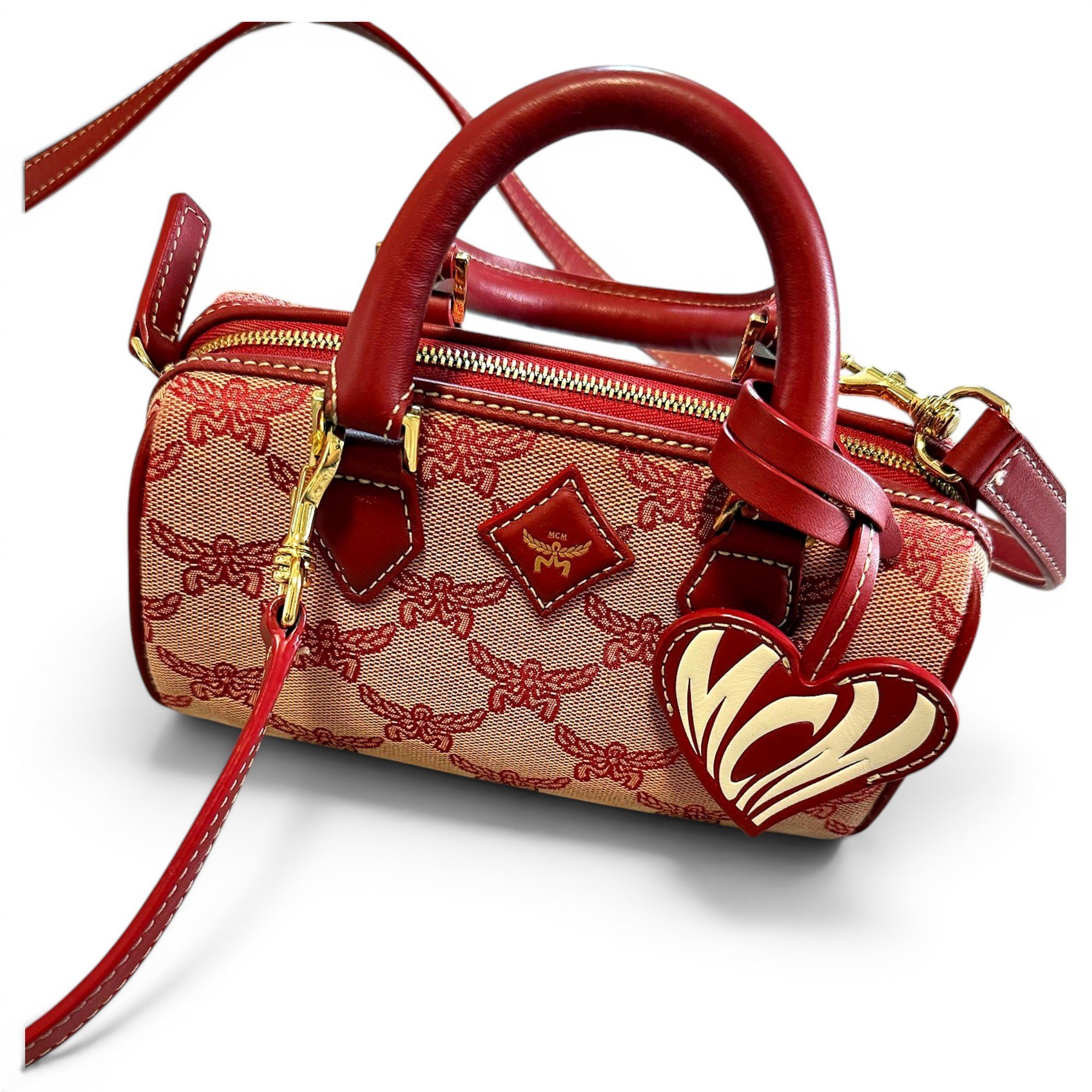 MCM Boston wool bowling bag