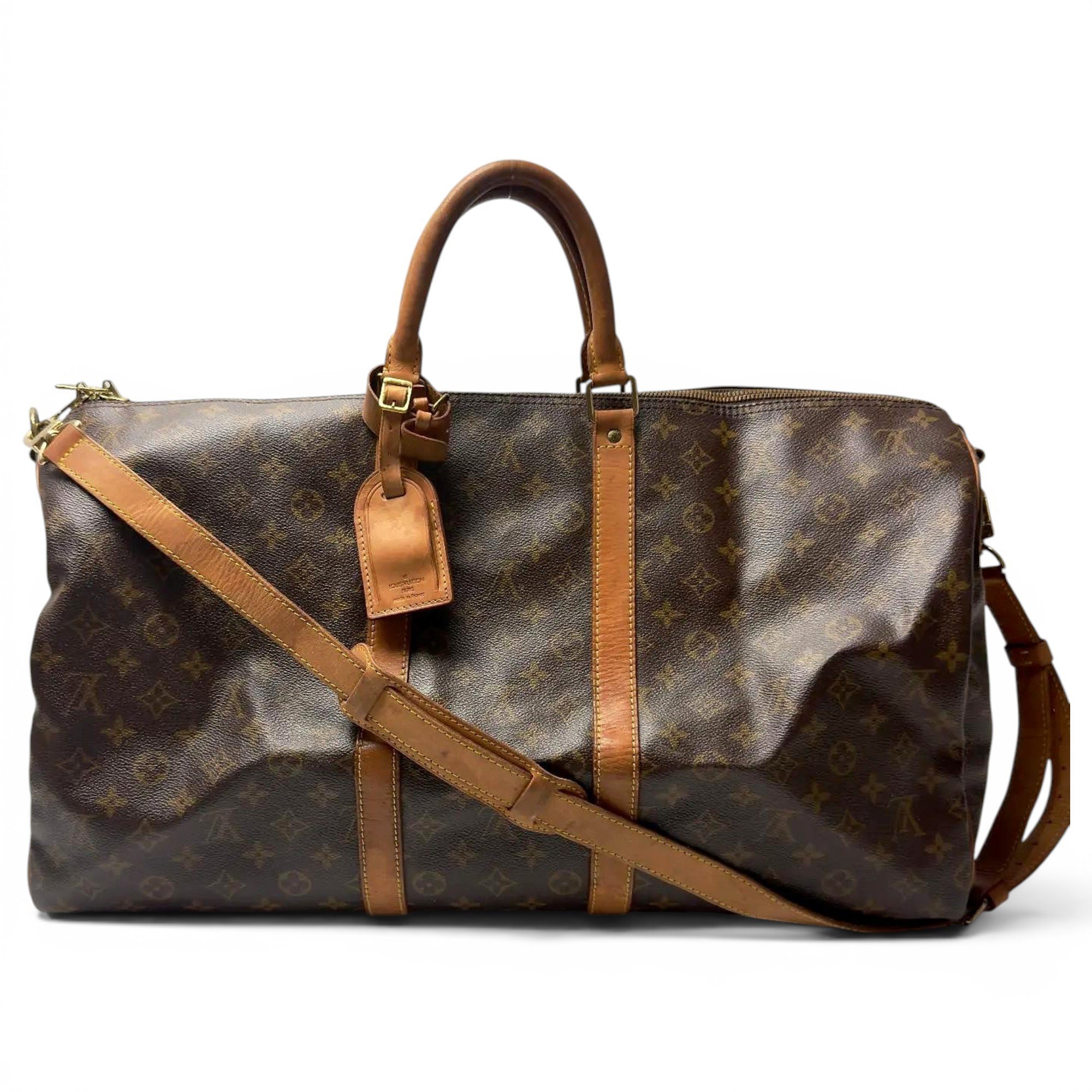 Keepall leather travel bag