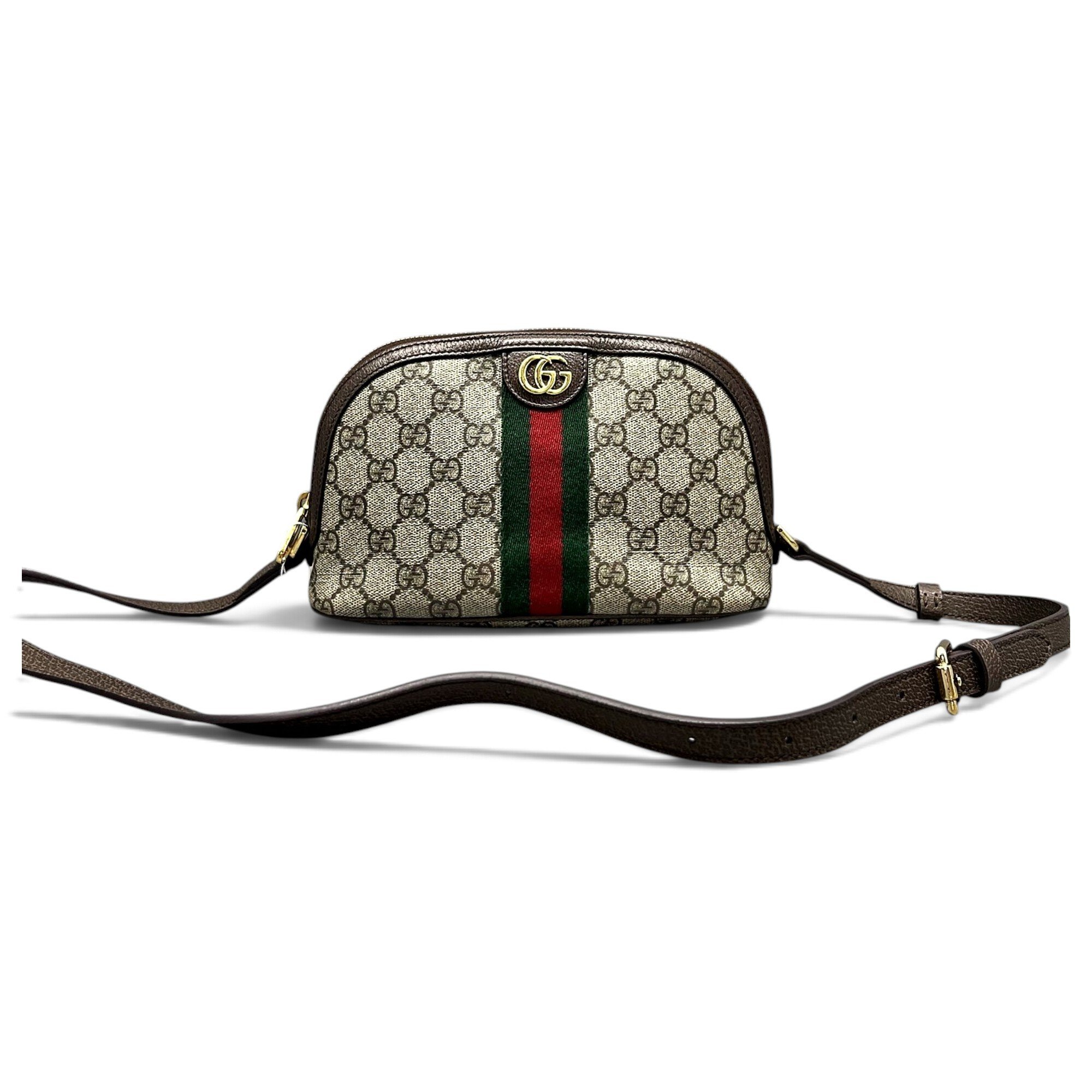Ophidia Dome leather crossbody bag