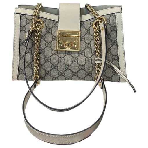 Padlock leather handbag