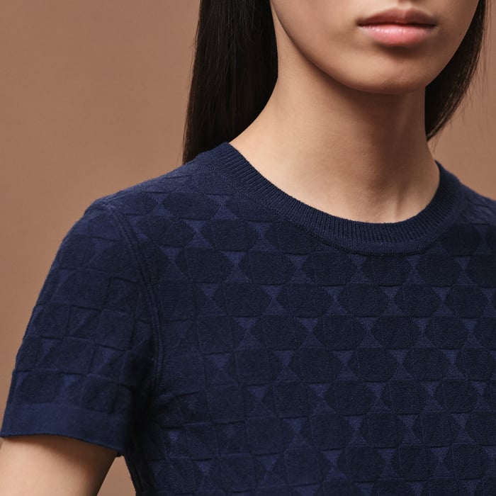 Bleu Outremer "Medor" Short-sleeve Sweater