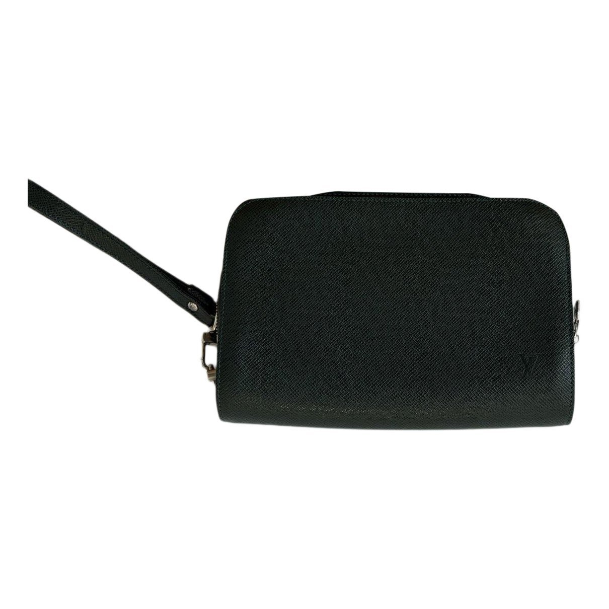 Leather clutch bag