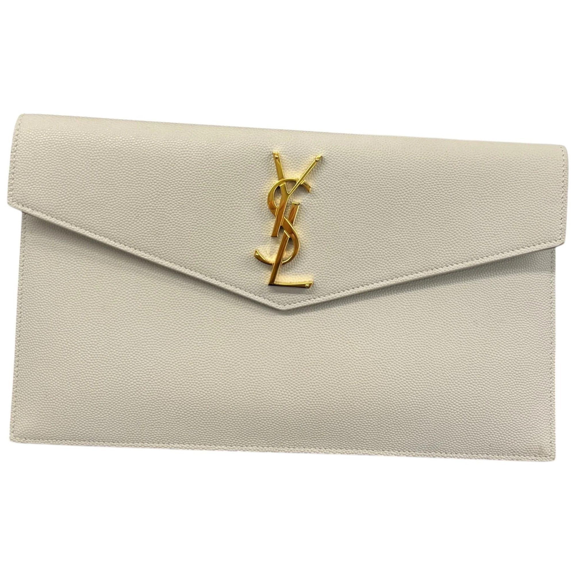 Leather clutch bag