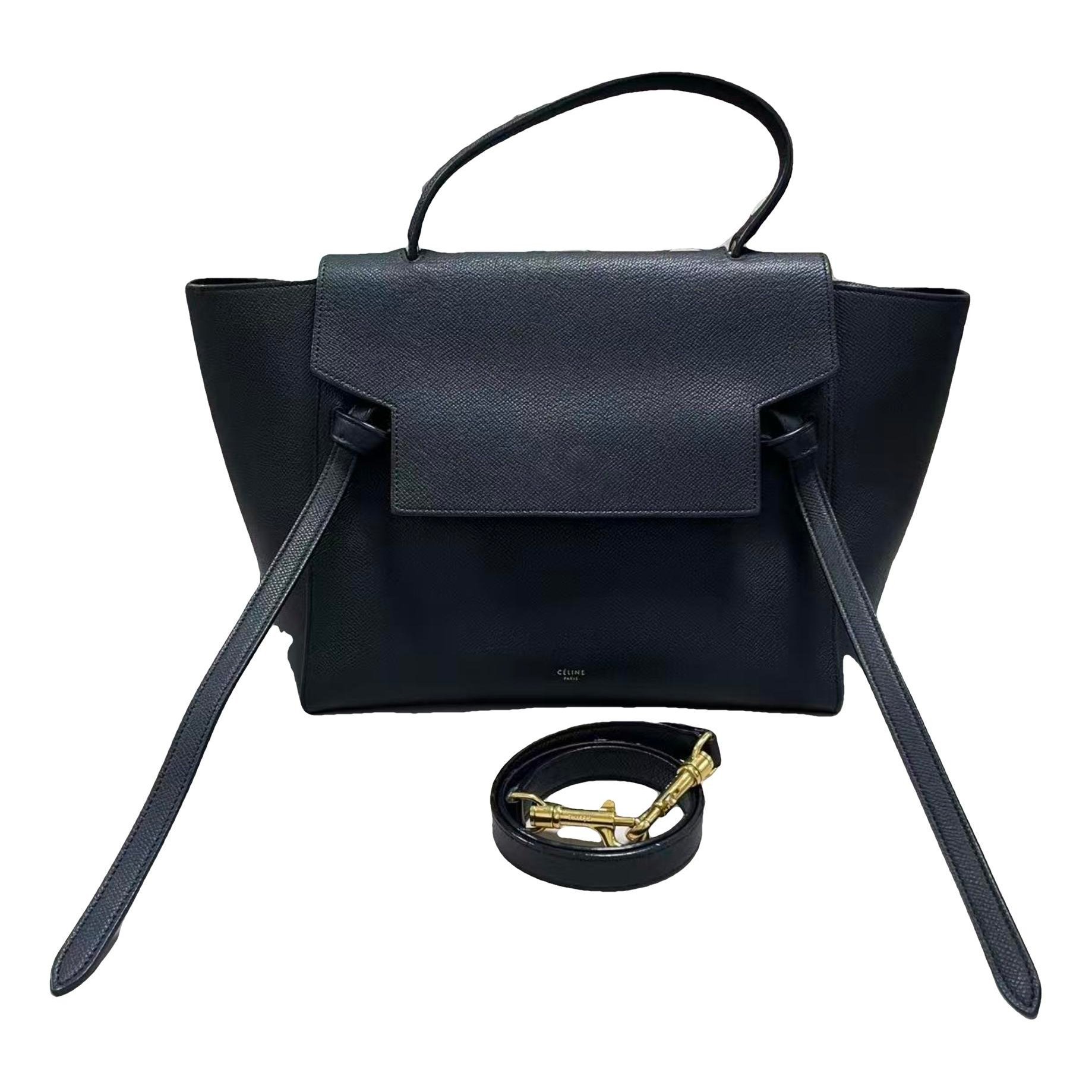Belt leather handbag