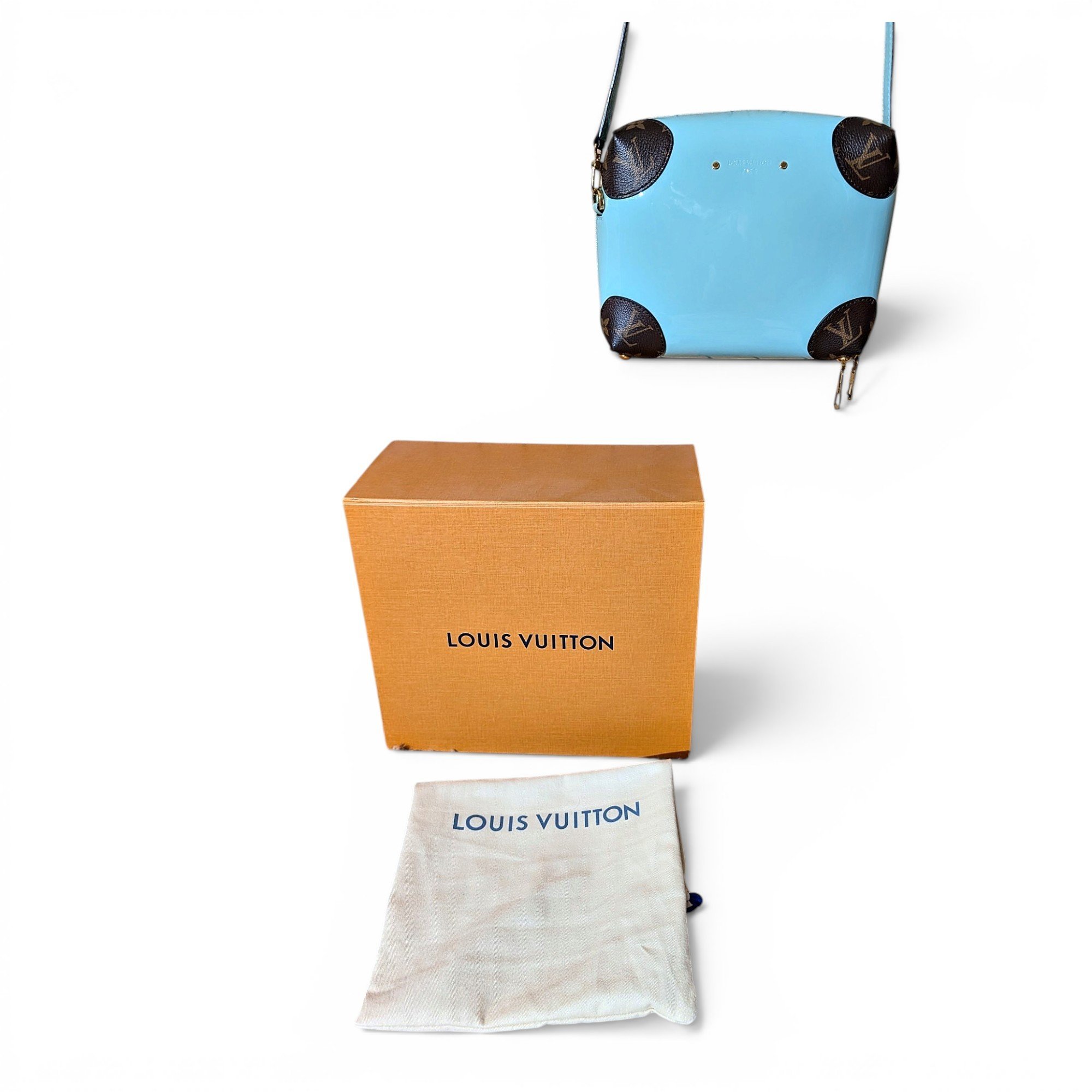 Petite Malle patent leather crossbody bag