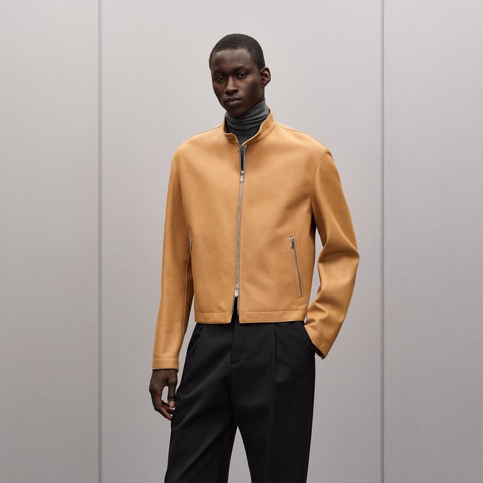 Gold Etriviere Lambskin Jacket
